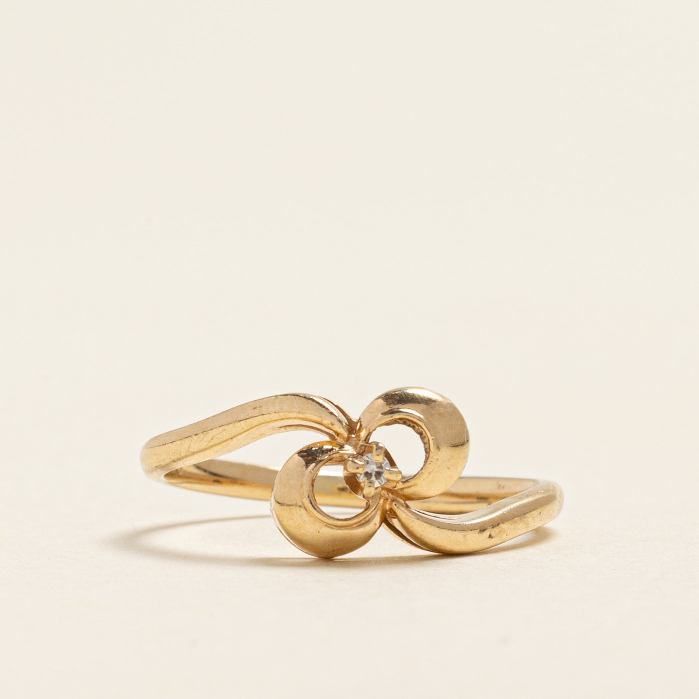 Diamond Petite Bow Ring | 0.01ct | SZ 4.75