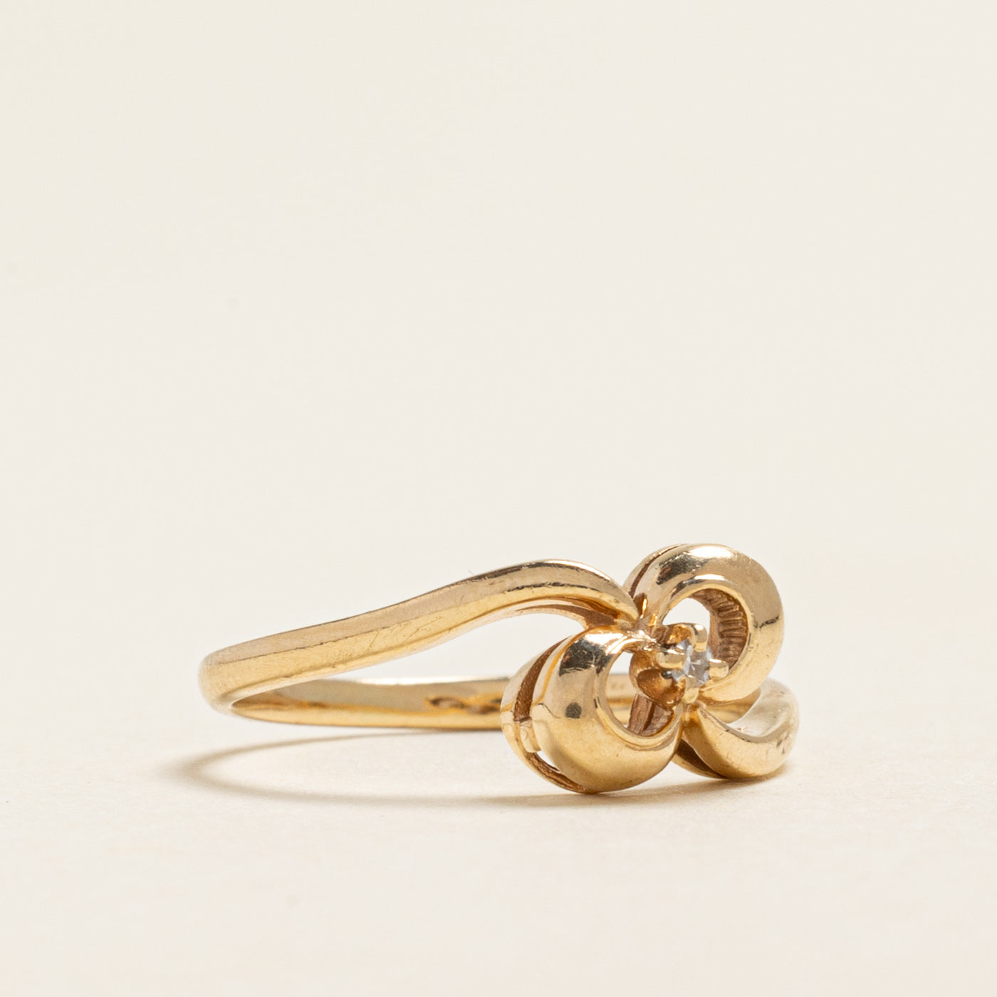 Diamond Petite Bow Ring | 0.01ct | SZ 4.75