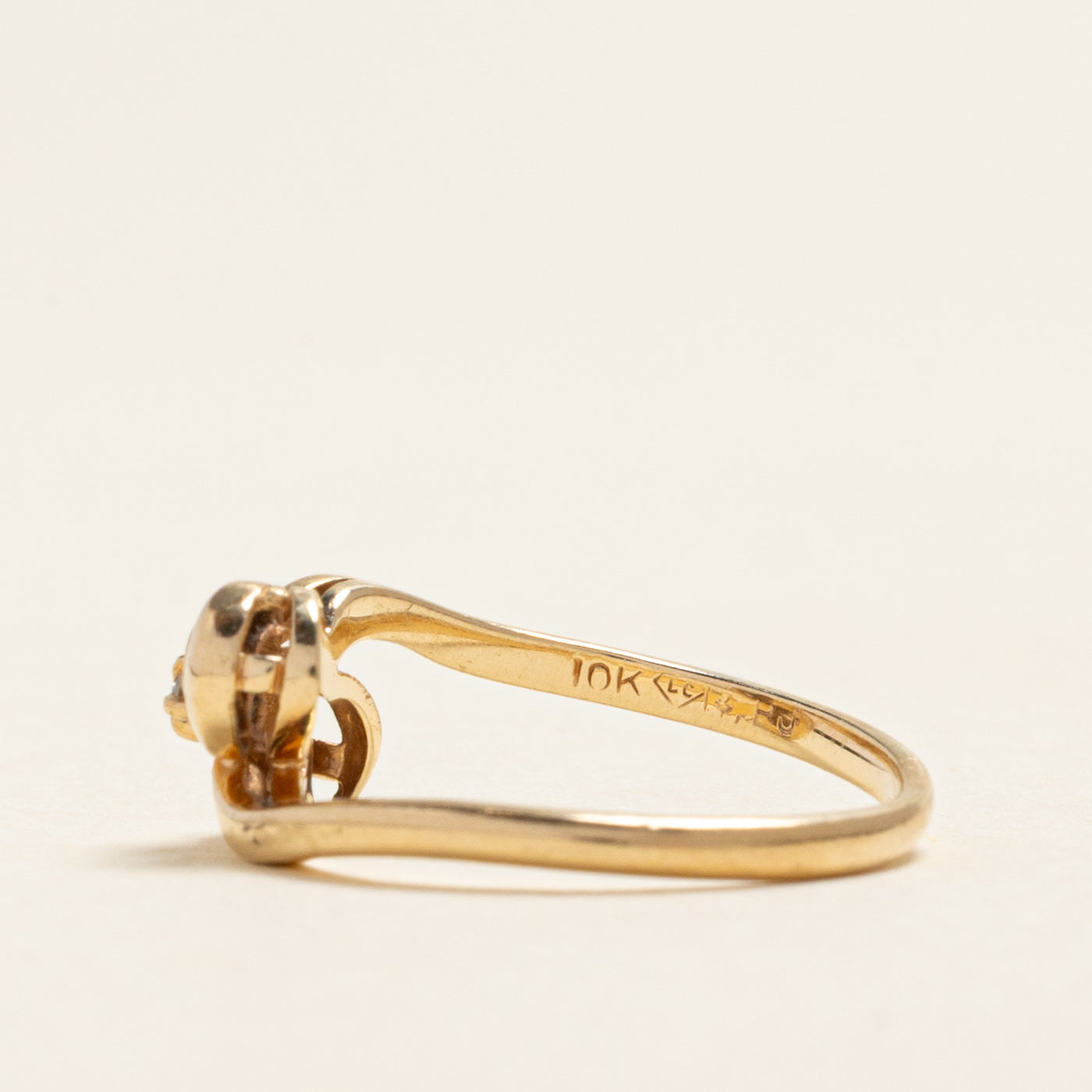 Diamond Petite Bow Ring | 0.01ct | SZ 4.75