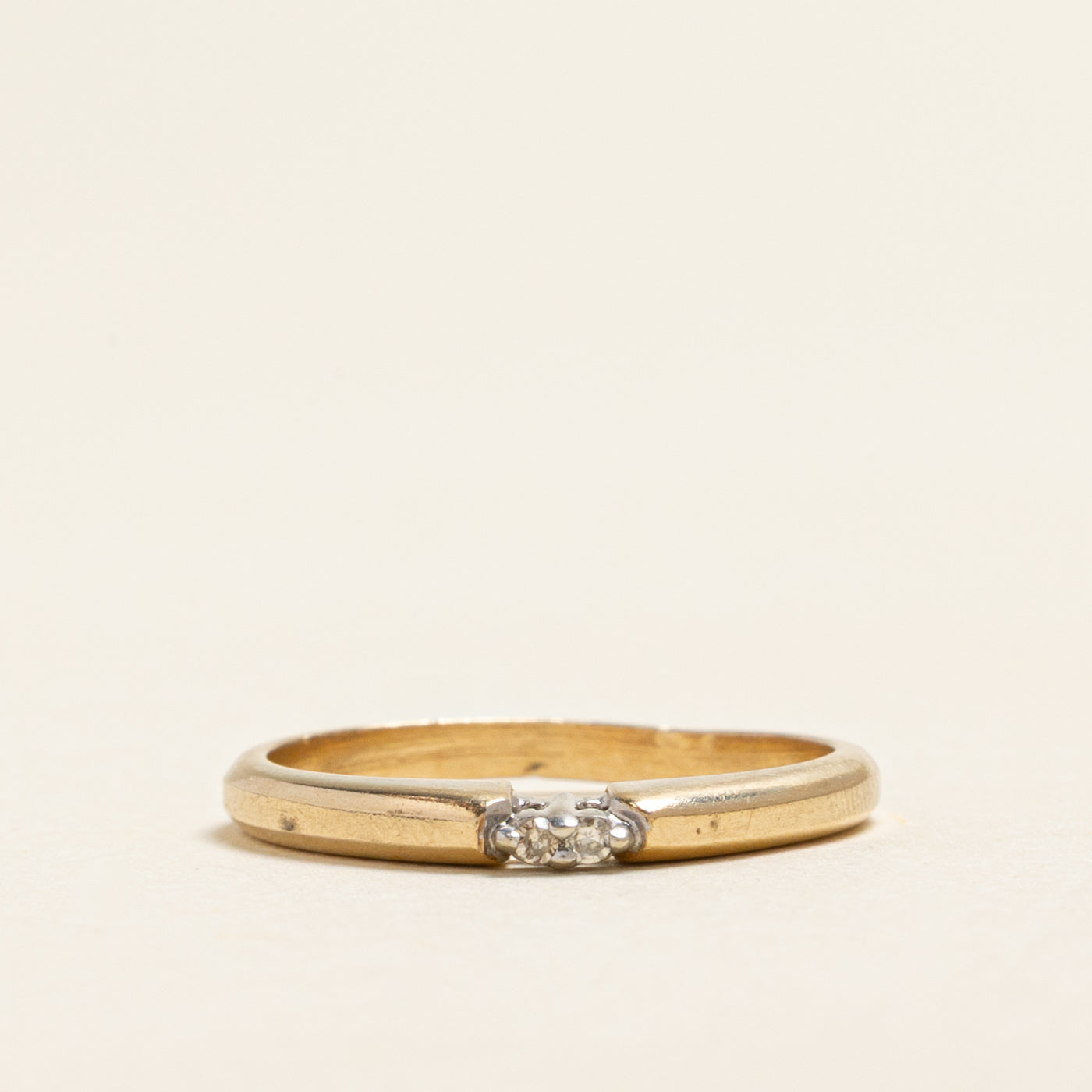 Yellow Gold Two Stone Diamond Ring | 0.02ctw | SZ 6.25