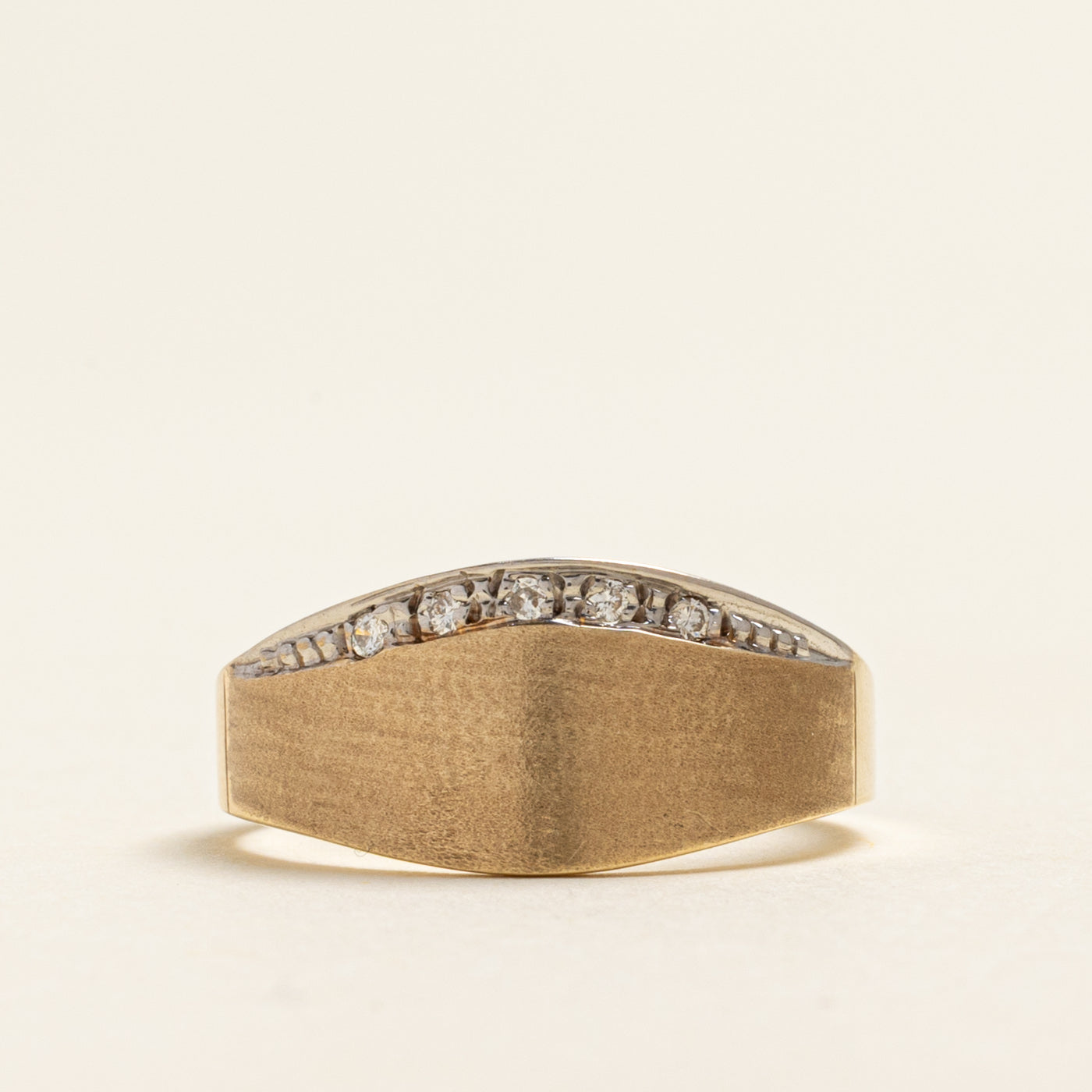 Yellow Gold Diamond Tapered Ring | 0.05ctw | SZ 7