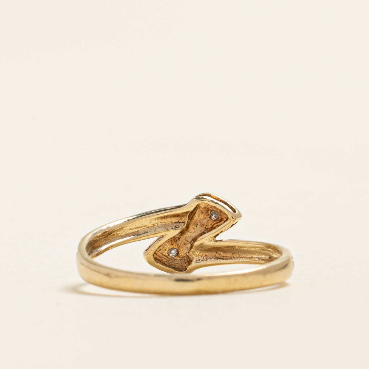 Bague en forme de cœur sertie de diamants | 0,01 ct | Taille 2,75