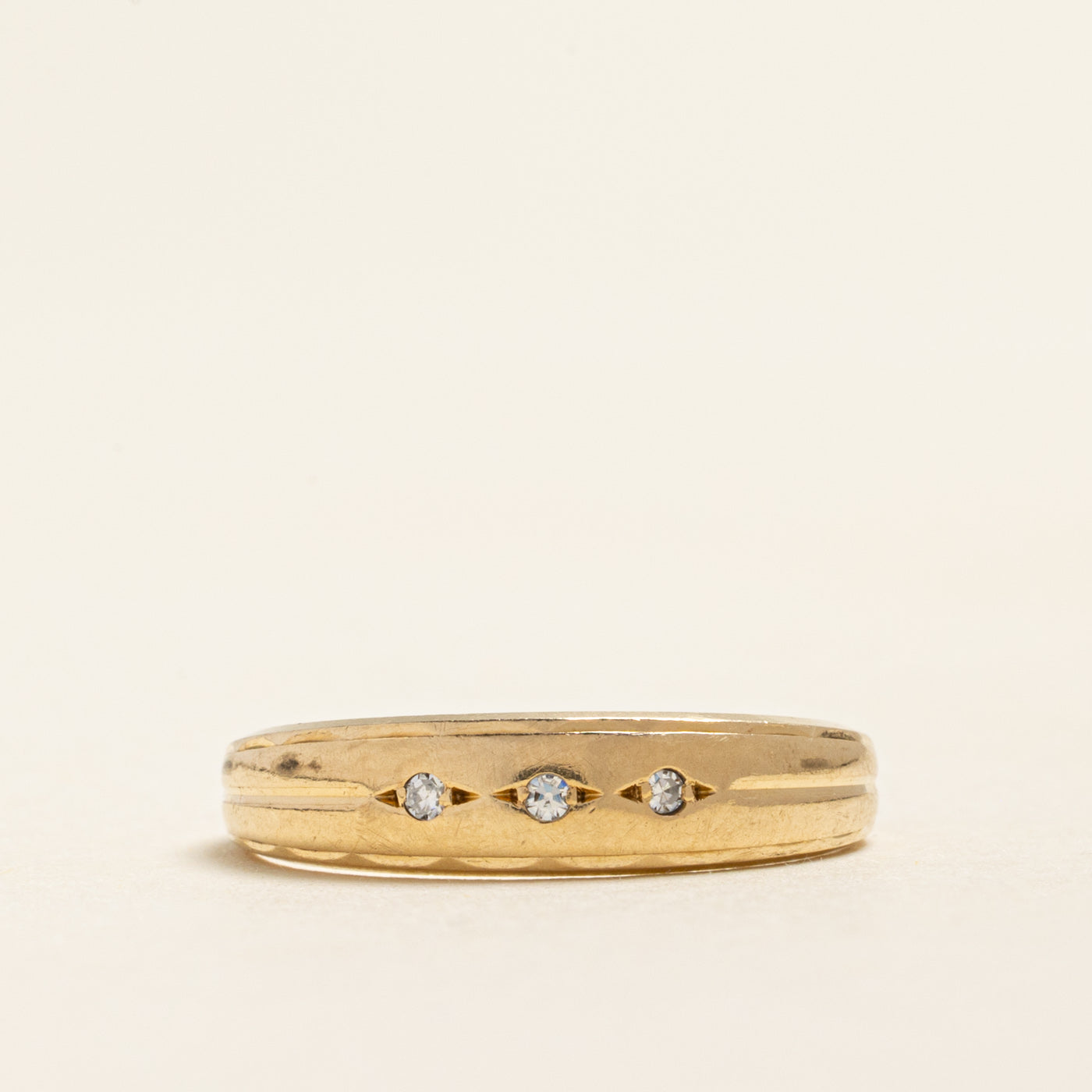 Three Stone Diamond Band | 0.03ctw | SZ 6.5