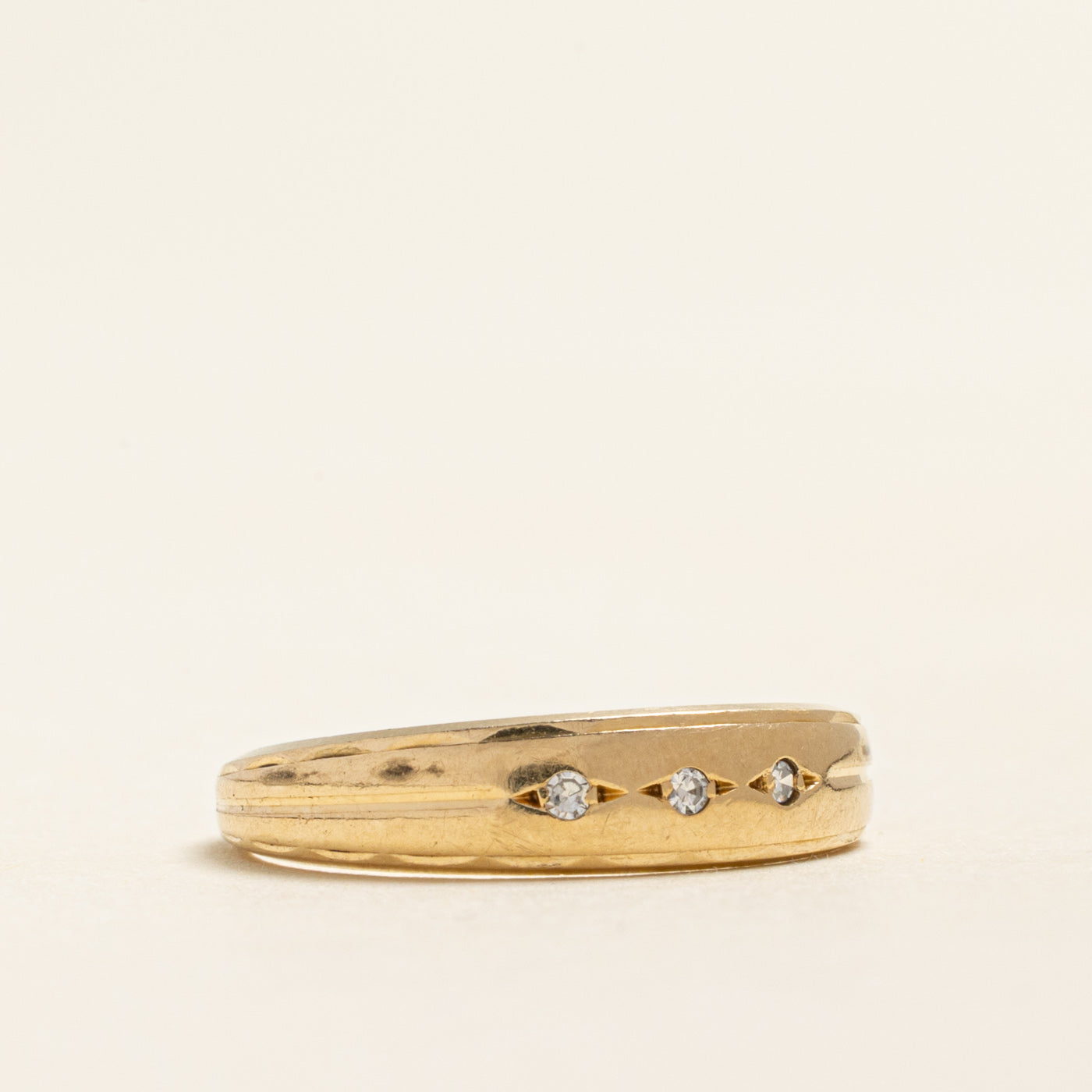 Three Stone Diamond Band | 0.03ctw | SZ 6.5