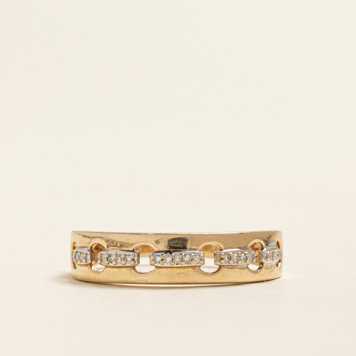 Yellow Gold Diamond Open Band | 0.06ctw | SZ 9