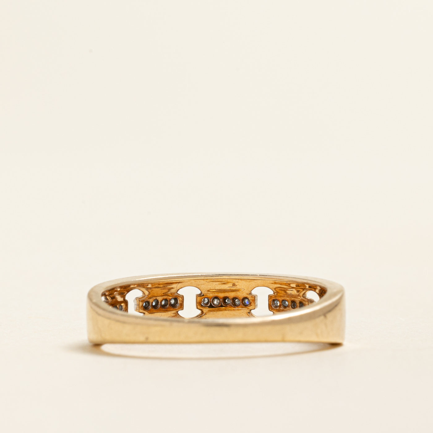 Yellow Gold Diamond Open Band | 0.06ctw | SZ 9