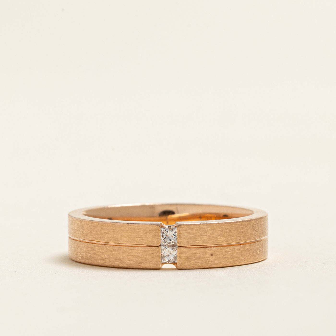 Two Stone Princess Cut Diamond Band | 0.05ctw | 5.45mm | SZ 5.5