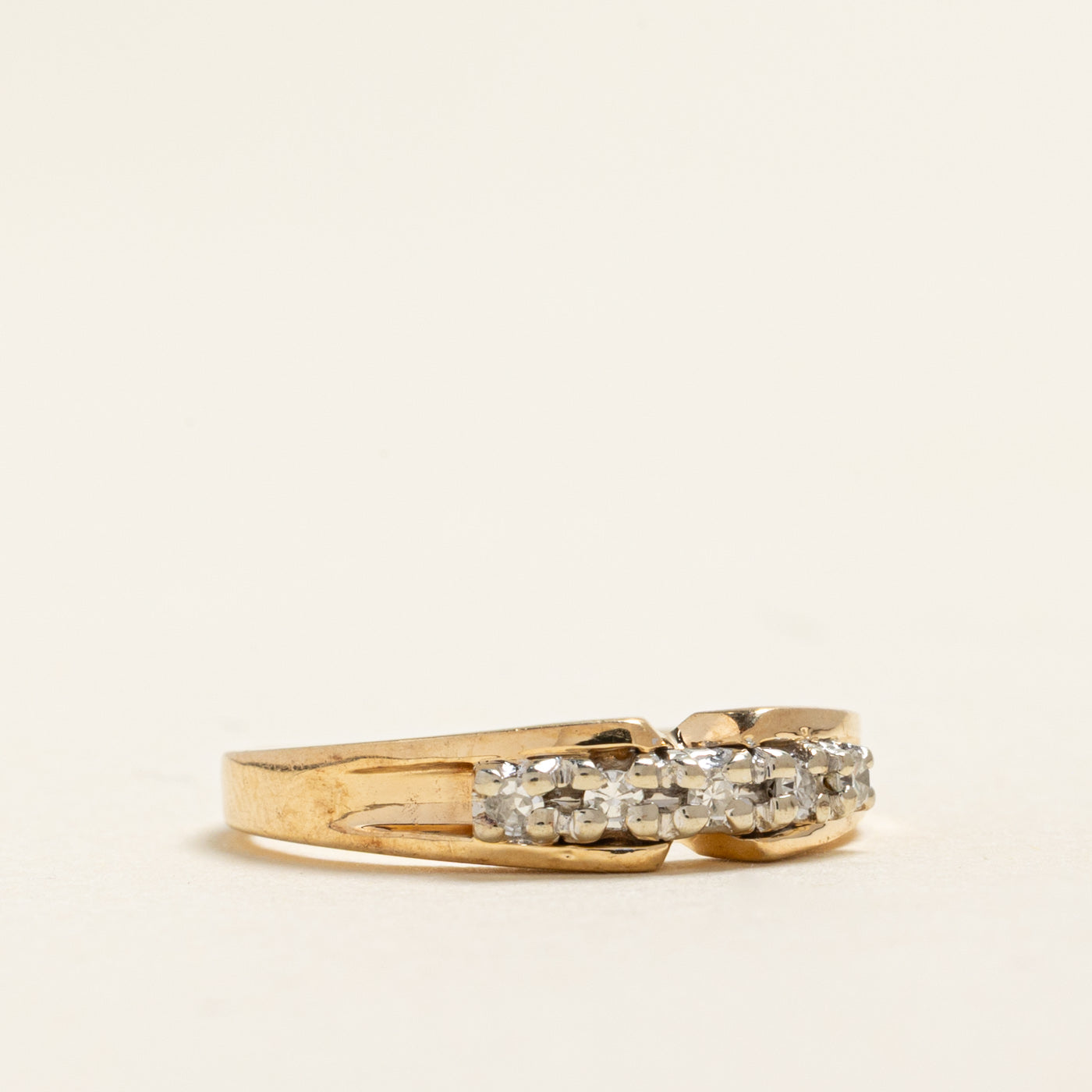 Two Tone Gold Five Stone Diamond Ring | 0.10ctw | SZ 5