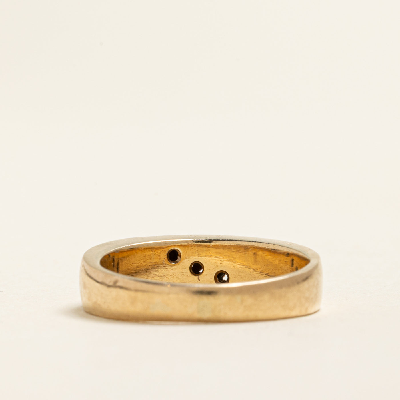 Diagonal Diamond Grooved Band | 0.04ctw | SZ 9