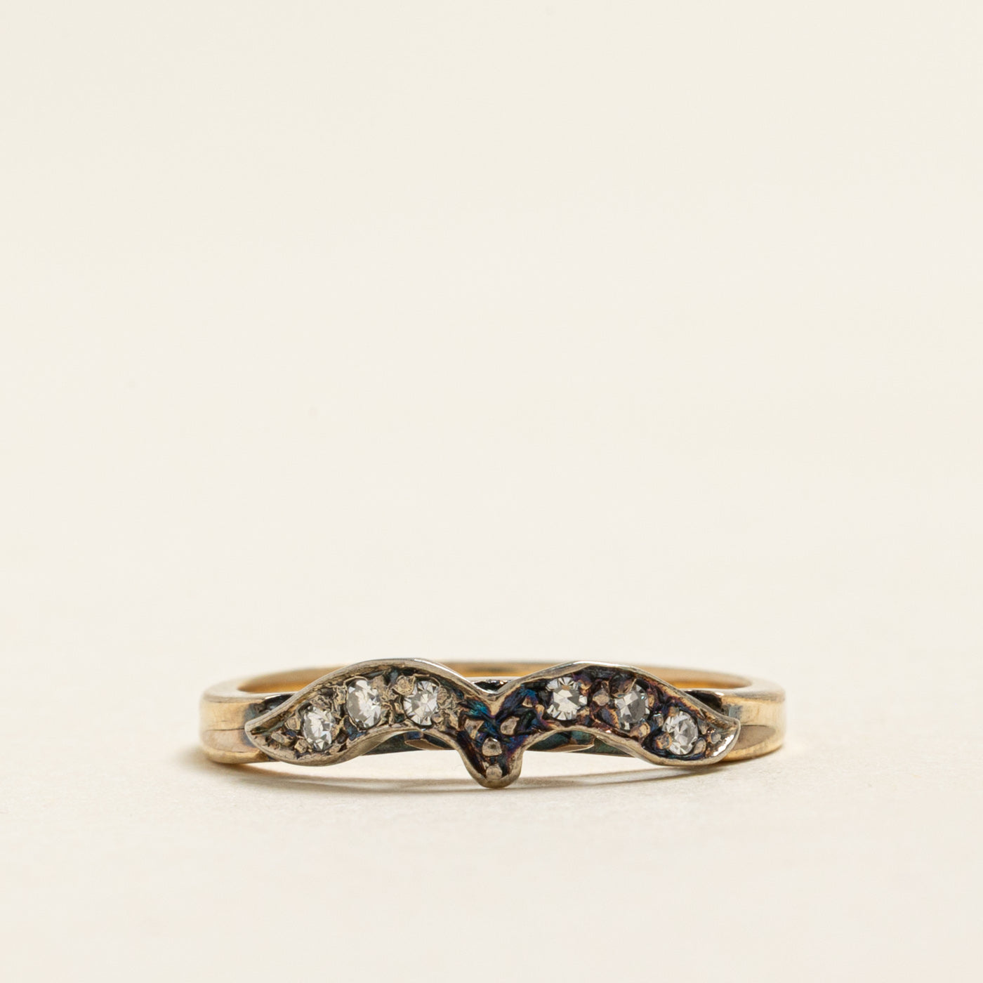 Yellow Gold Diamond Chevron Ring | 0.07ctw | SZ 5