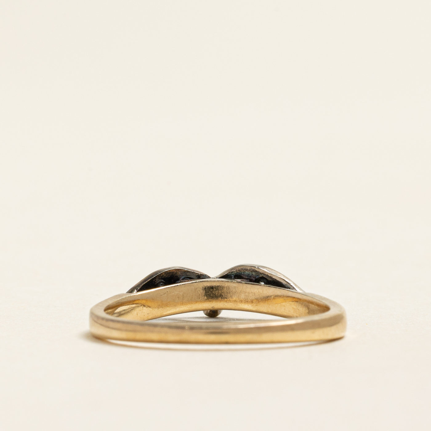 Yellow Gold Diamond Chevron Ring | 0.07ctw | SZ 5