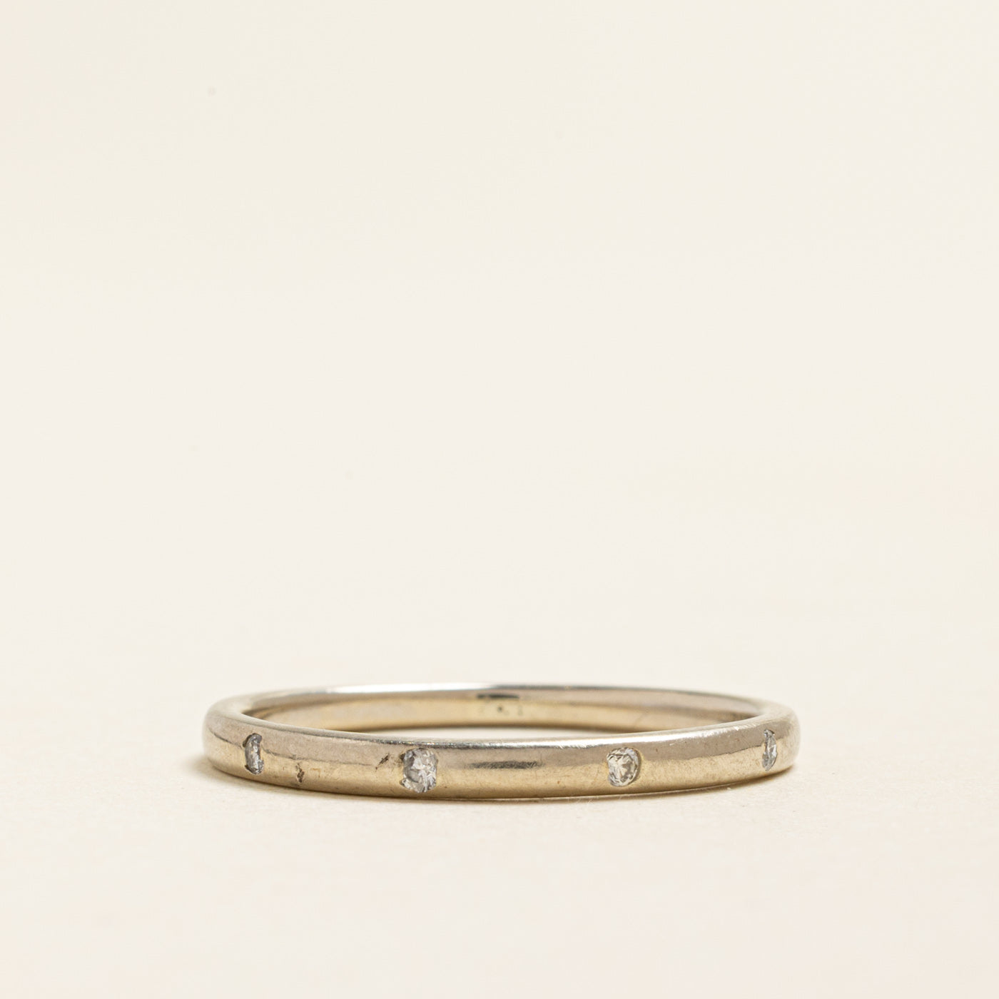 Four Stone Flush Set Diamond Band | 0.05ctw | 2.00mm | SZ 8