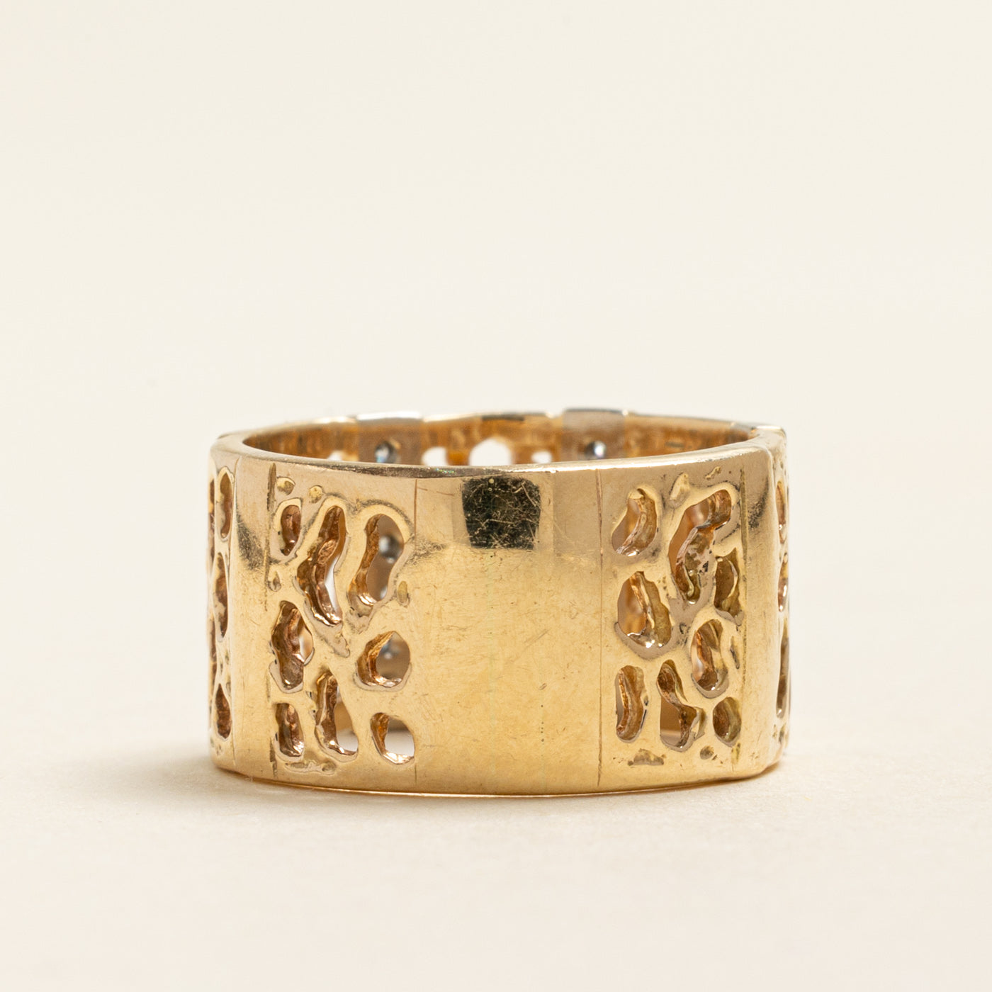14K Diamond Column Openwork Band | 0.18ctw | SZ 5