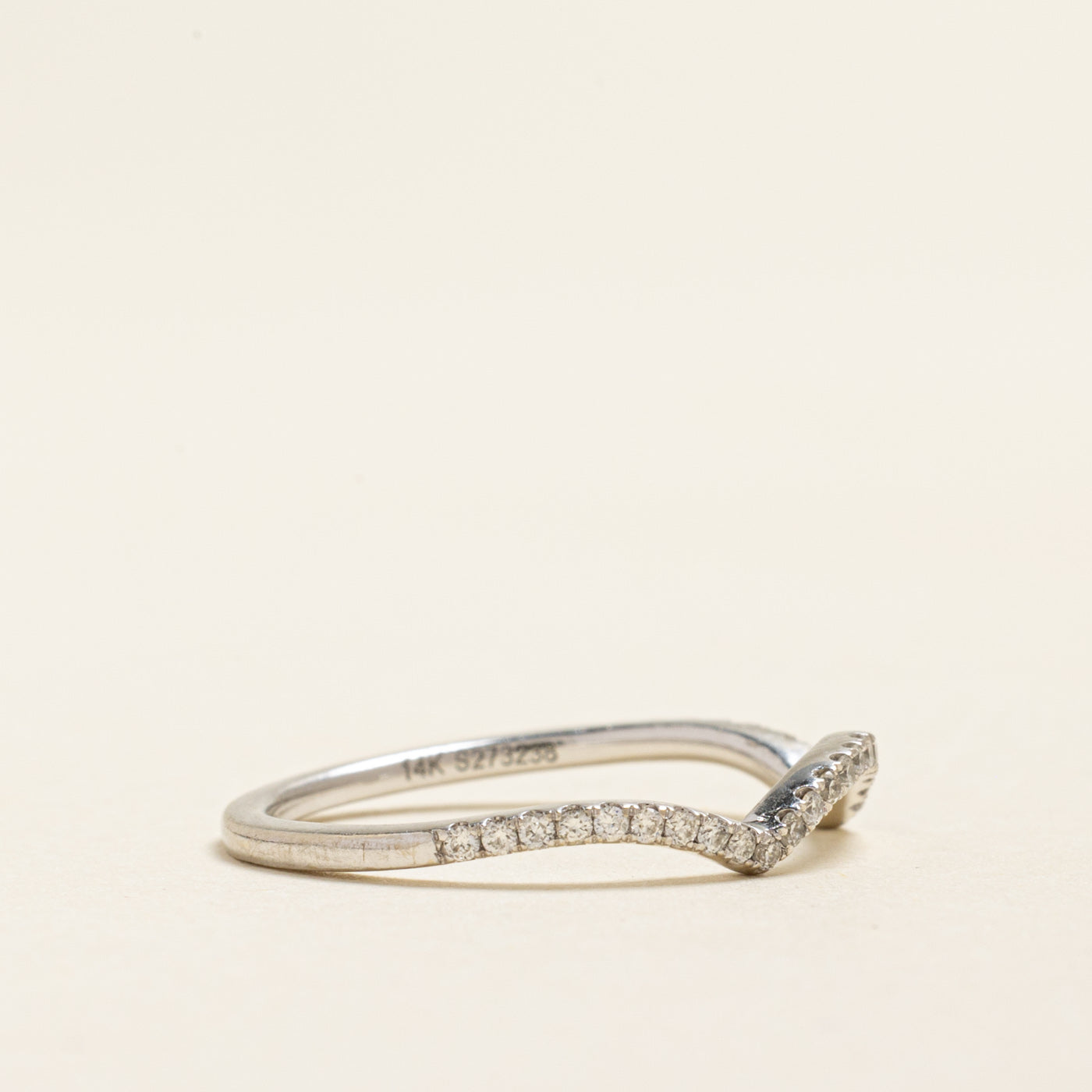 Bague contour en diamants demi-éternité | 0,16 ct | Taille 6,5