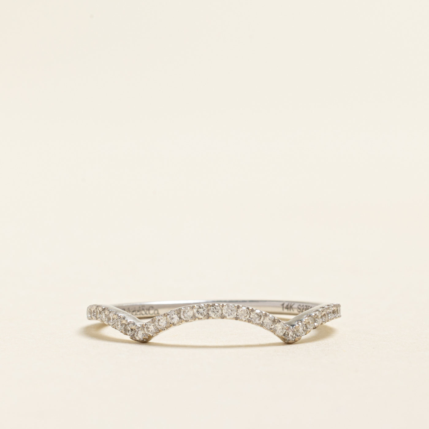 Semi Eternity Diamond Contour Ring | 0.15ctw | SZ 6.5