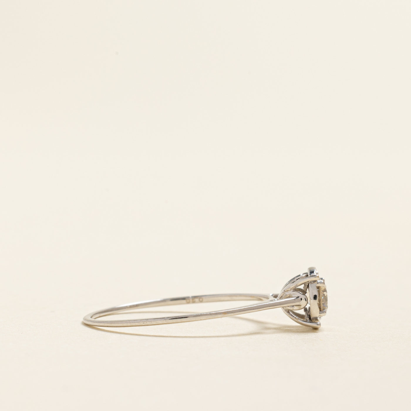 18k Illusion Set Champagne Diamond Ring | 0.20ct | SZ 6.25