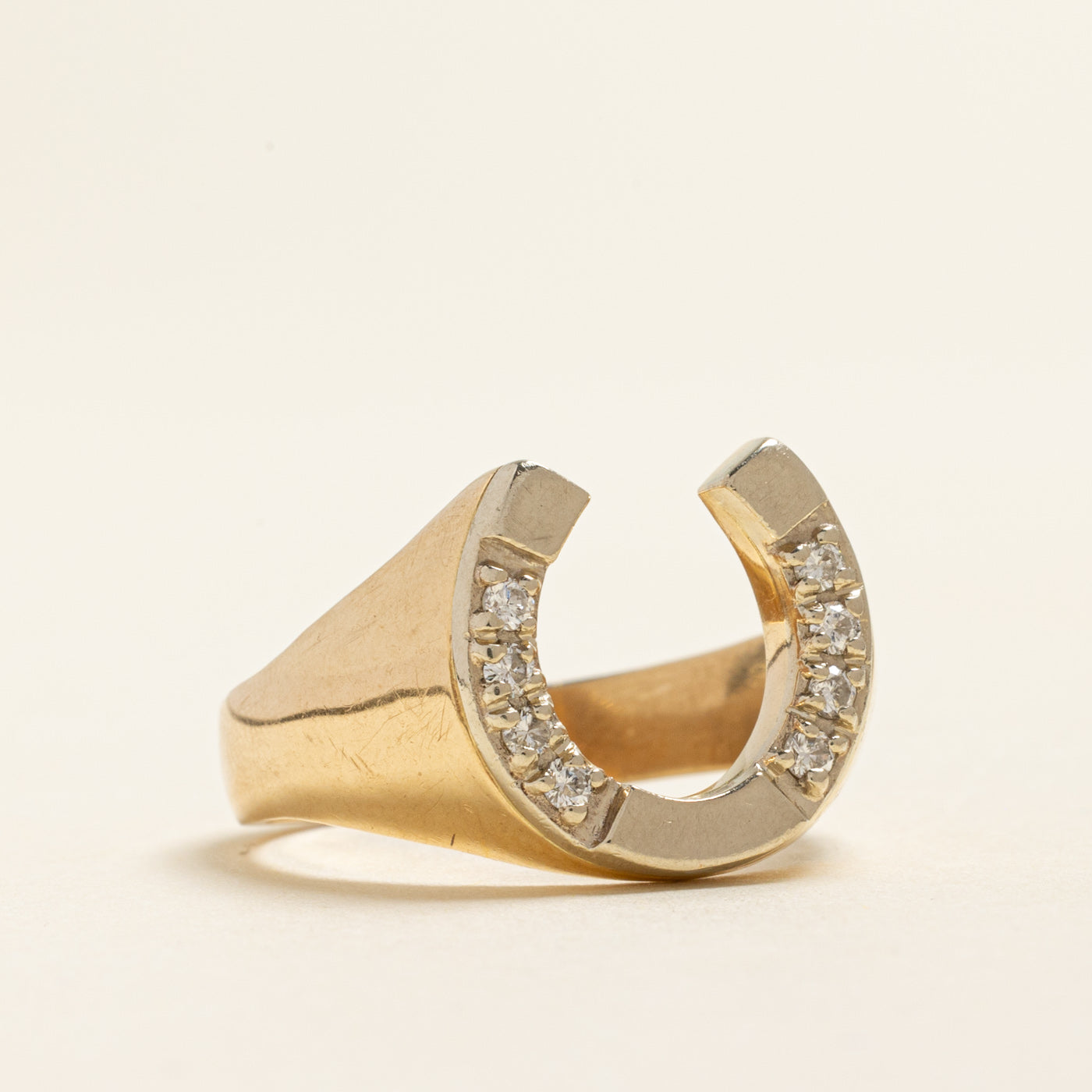 Diamond Horseshoe Ring | 0.20ctw | SZ 9.5