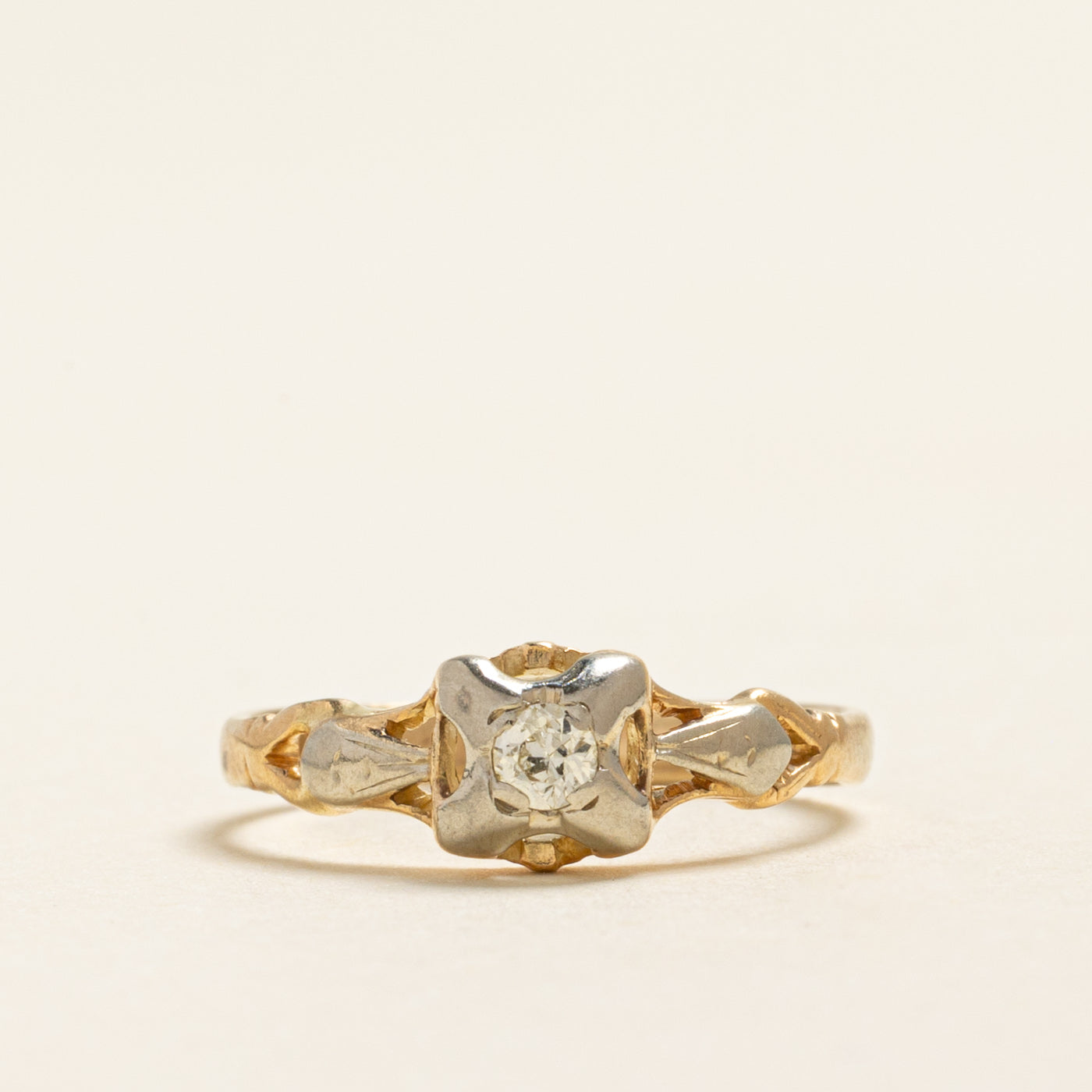 Old European Cut Diamond Ring | 0.07ct | SZ 4.5