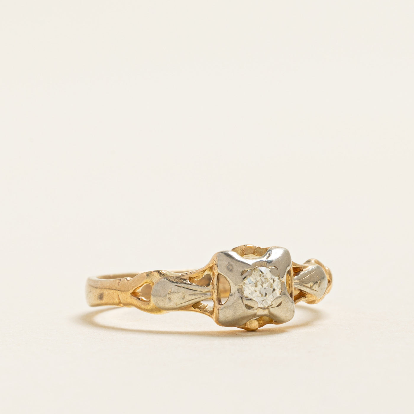 Old European Cut Diamond Ring | 0.07ct | SZ 4.5