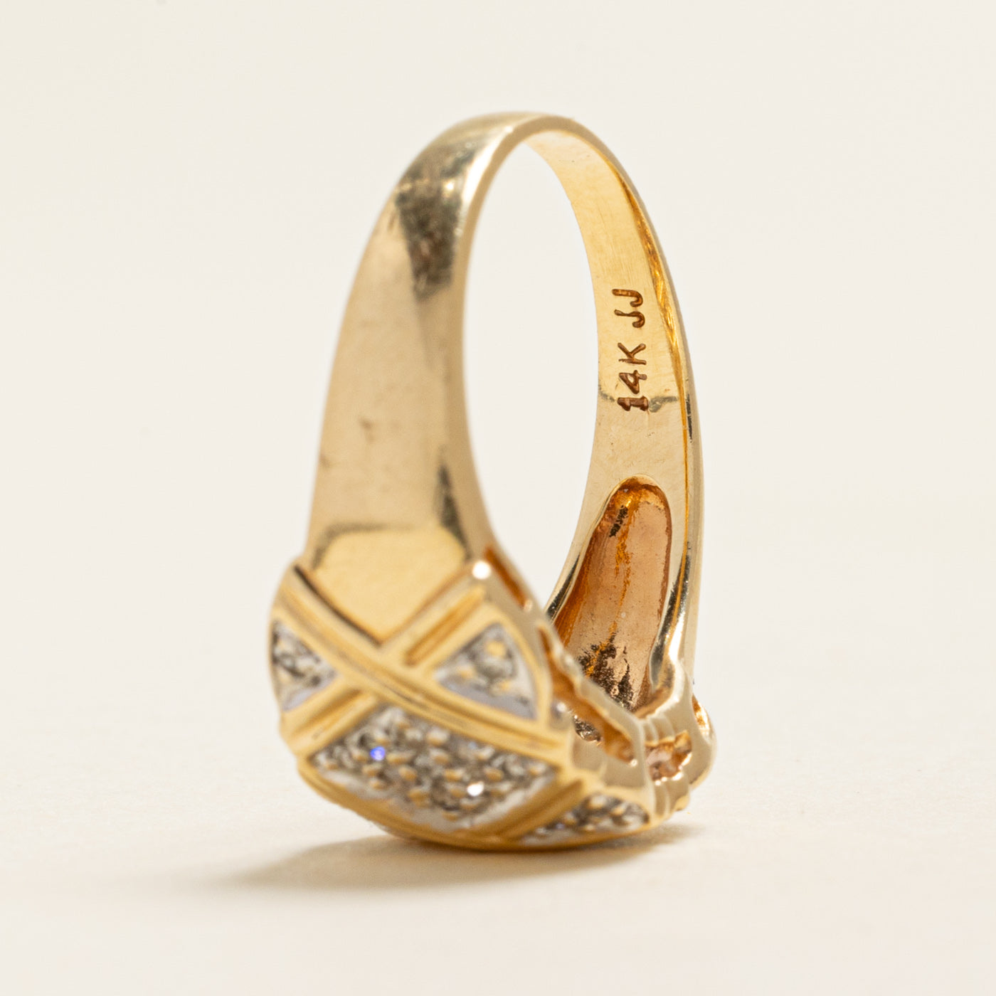 Yellow Gold Diamond Clusters Ring | 0.28ctw | SZ 7