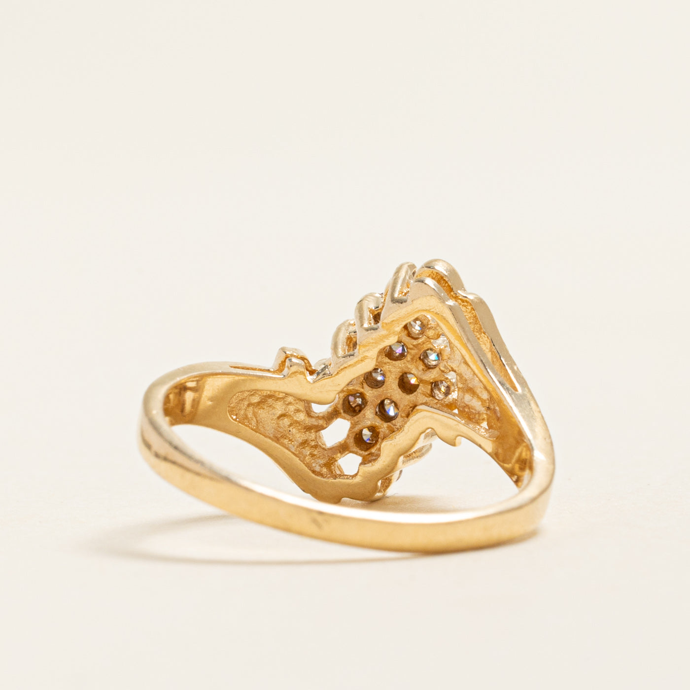 Diamond Marquise Cluster Bypass Ring | 0.25ctw | SZ 6.75