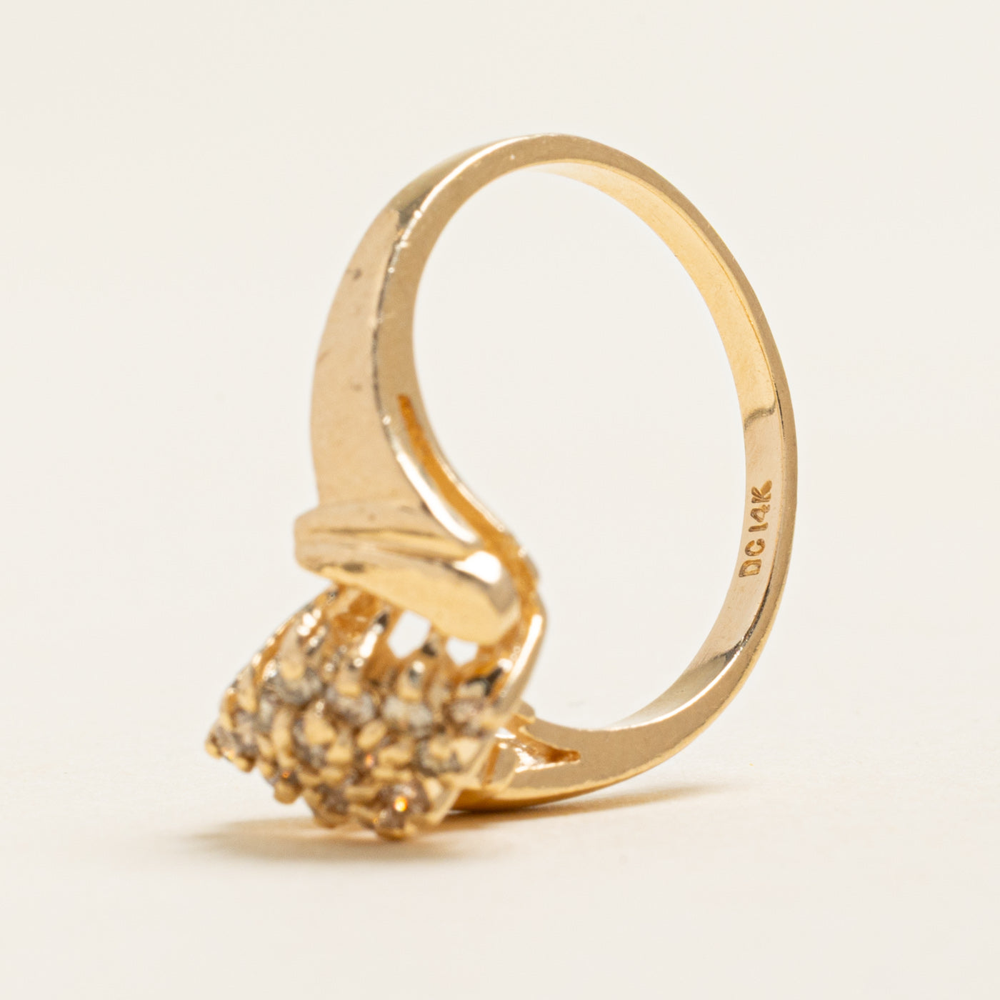 Diamond Marquise Cluster Bypass Ring | 0.25ctw | SZ 6.75