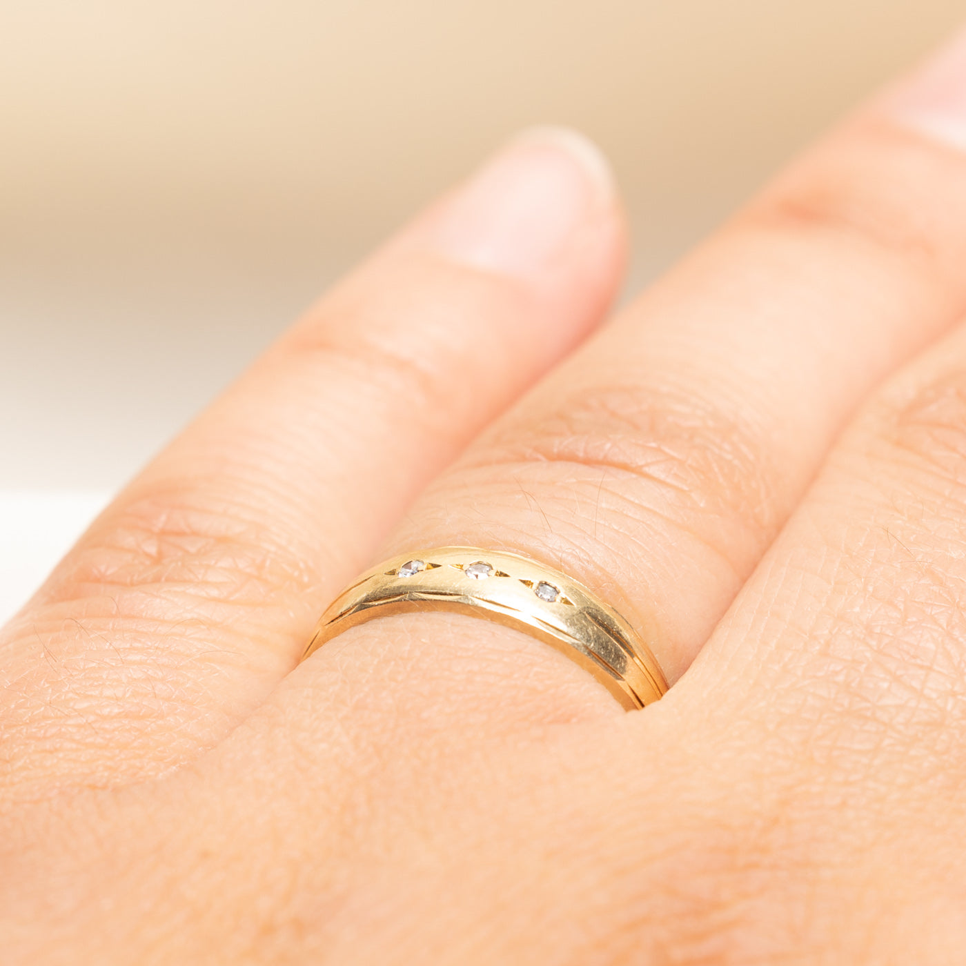 Three Stone Diamond Band | 0.03ctw | SZ 6.5