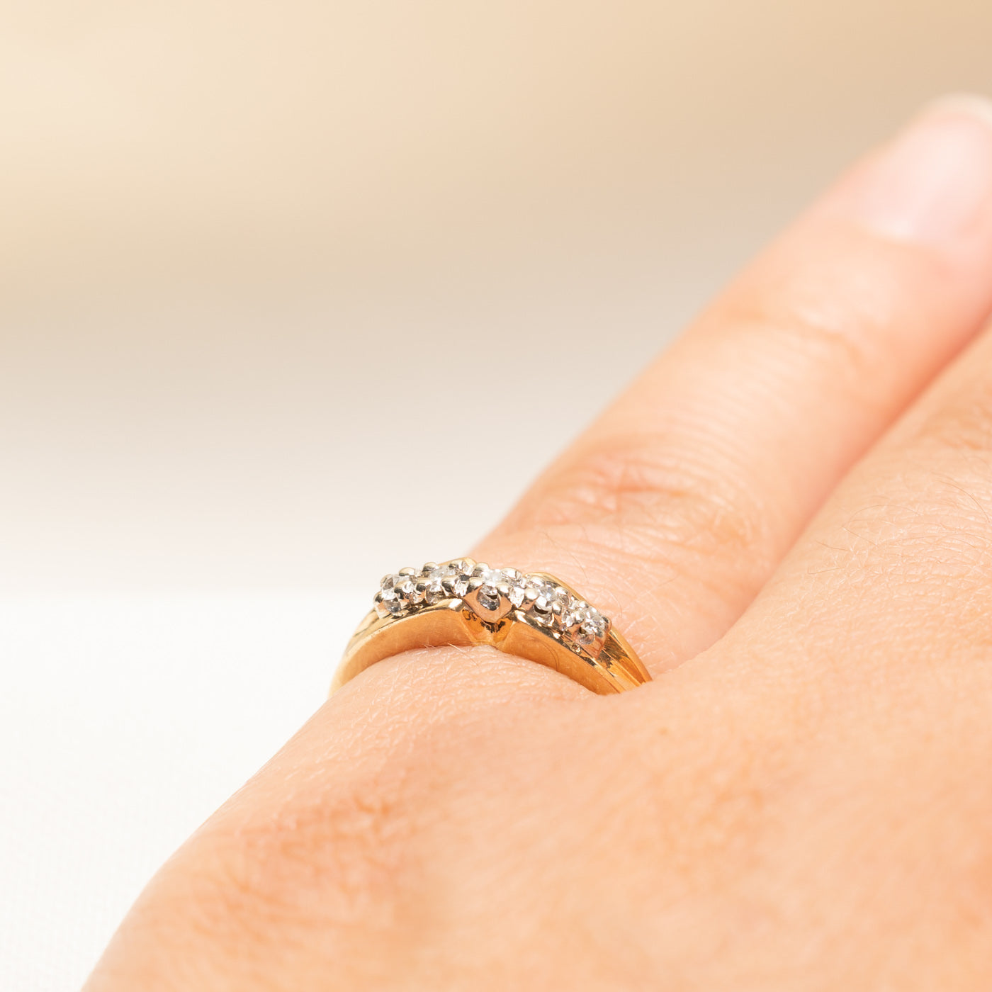 Two Tone Gold Five Stone Diamond Ring | 0.10ctw | SZ 5