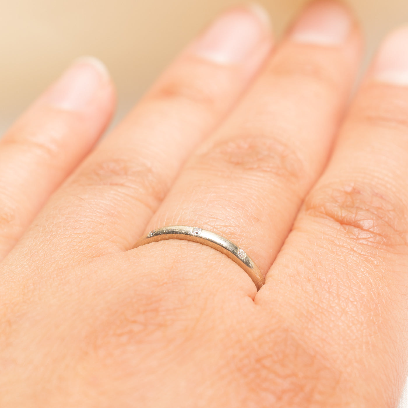 Four Stone Flush Set Diamond Band | 0.05ctw | 2.00mm | SZ 8