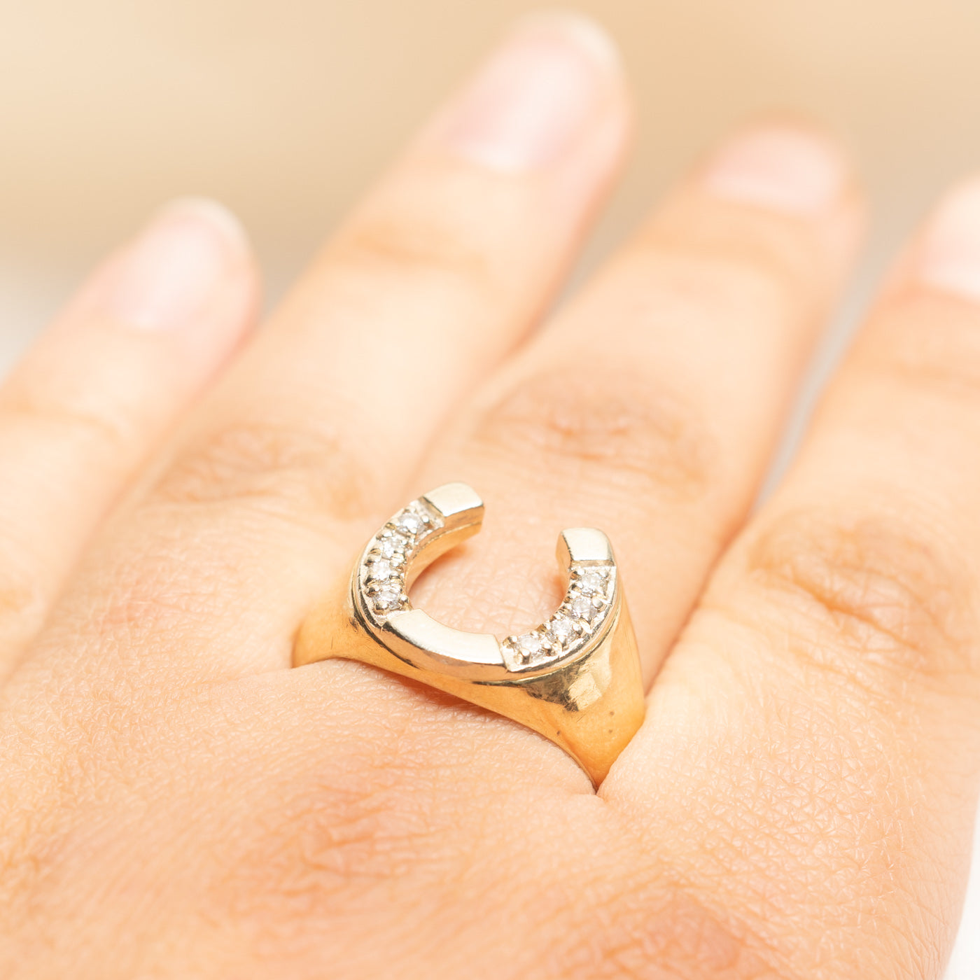 Diamond Horseshoe Ring | 0.20ctw | SZ 9.5