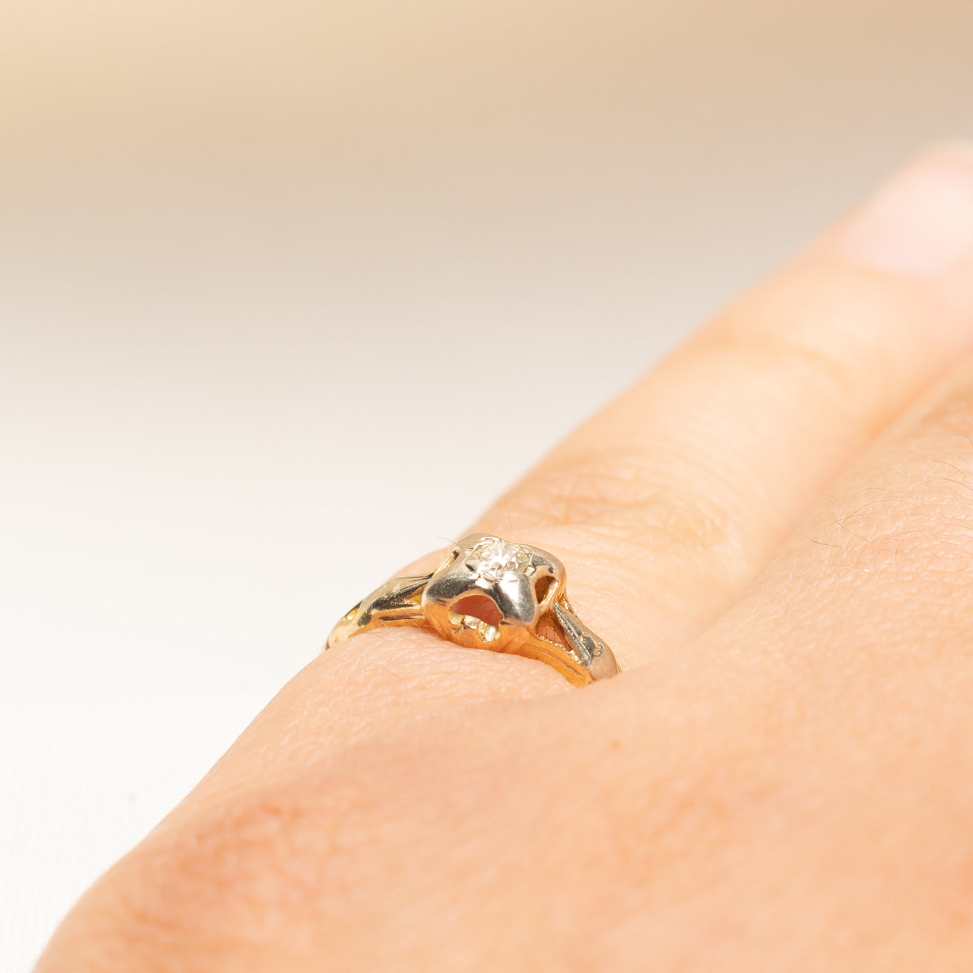 Old European Cut Diamond Ring | 0.07ct | SZ 4.5