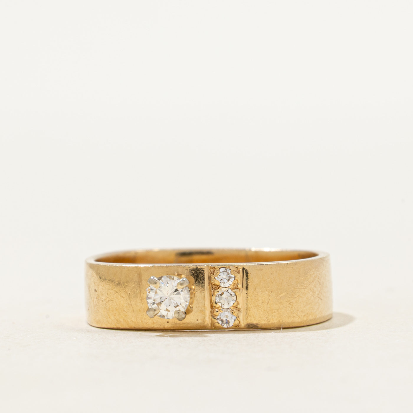 Four Stone Diamond Soft Square Band | 4.93mm | SZ 7