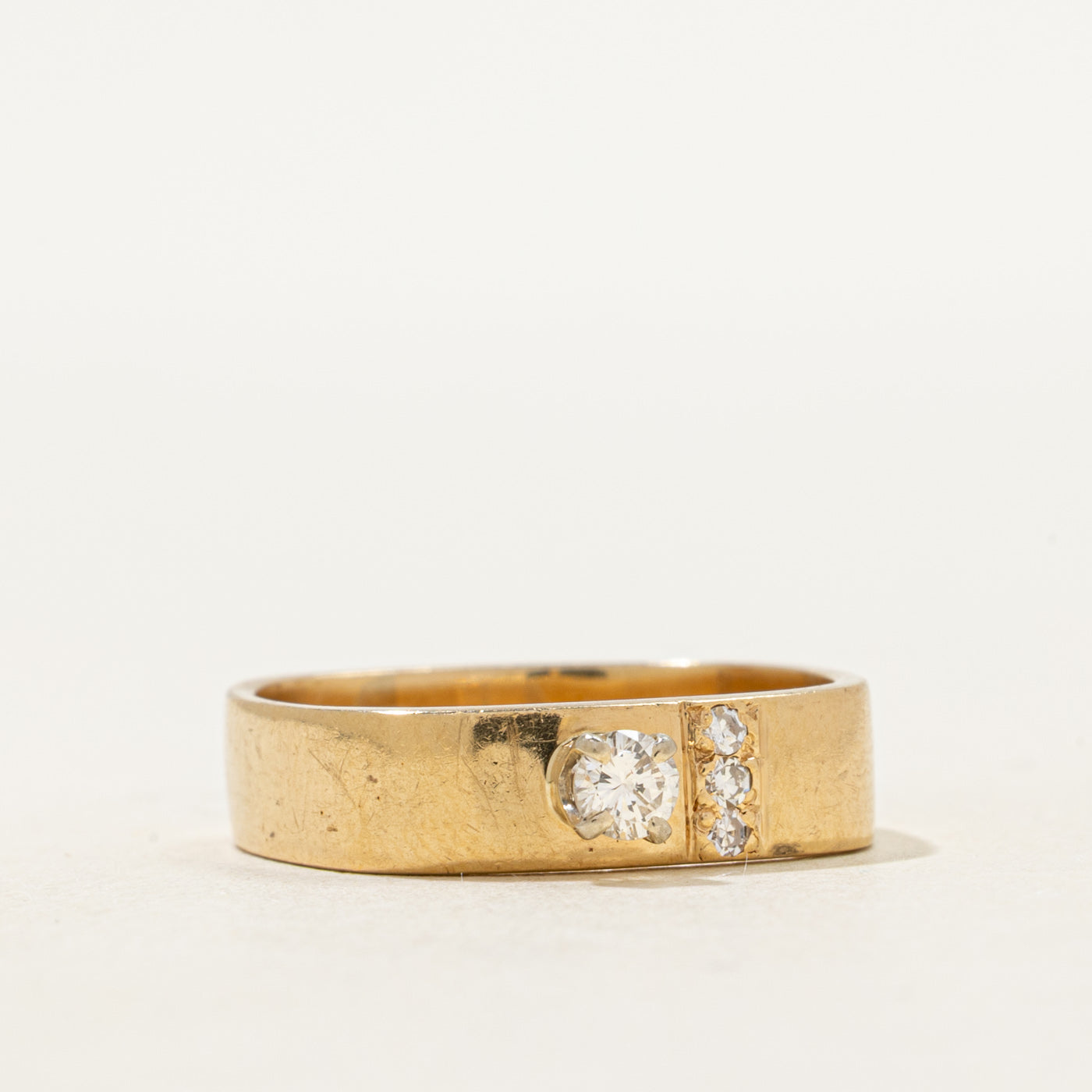 Four Stone Diamond Soft Square Band | 4.93mm | SZ 7