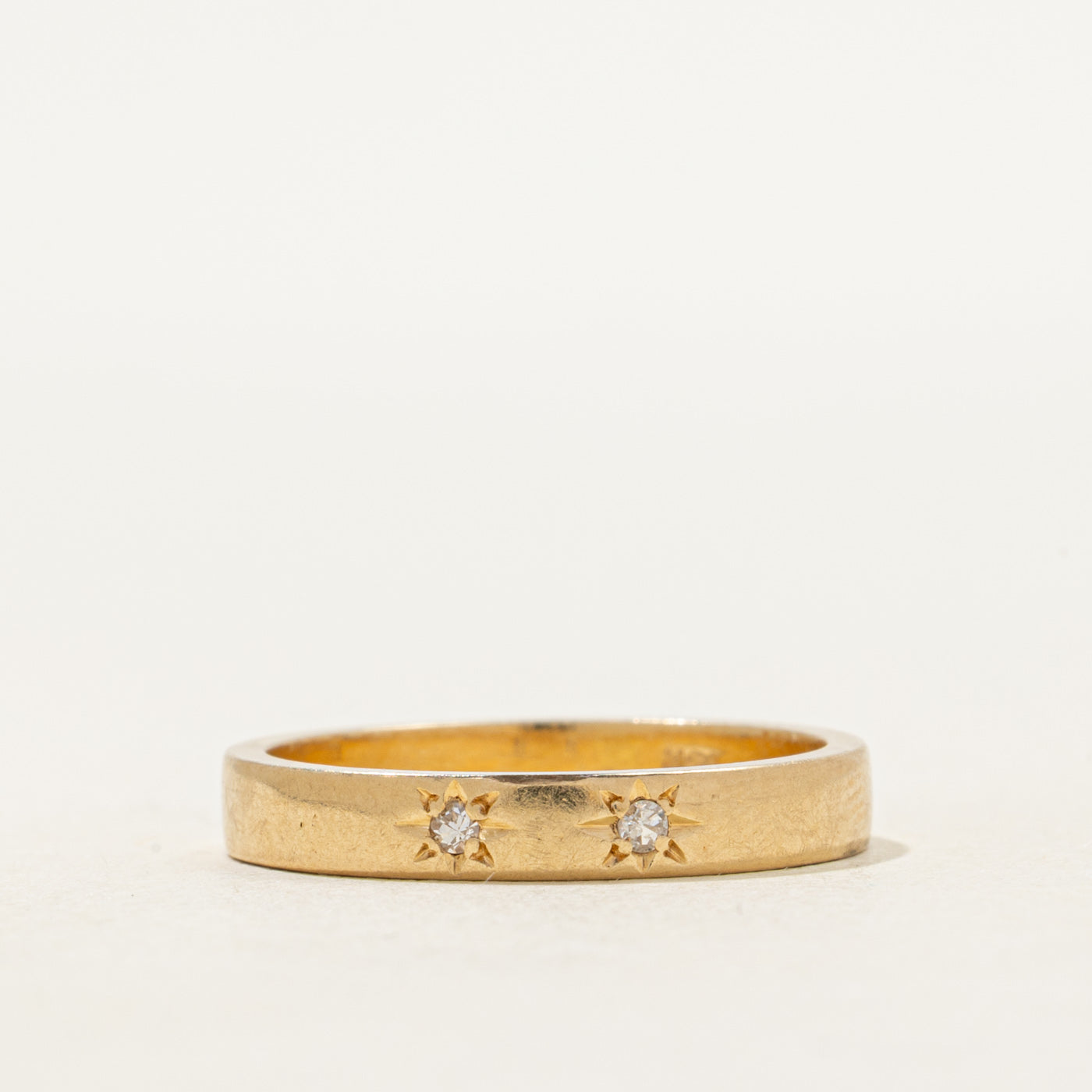Star Set Two Stone Diamond Band | 3.14mm | SZ 6.5