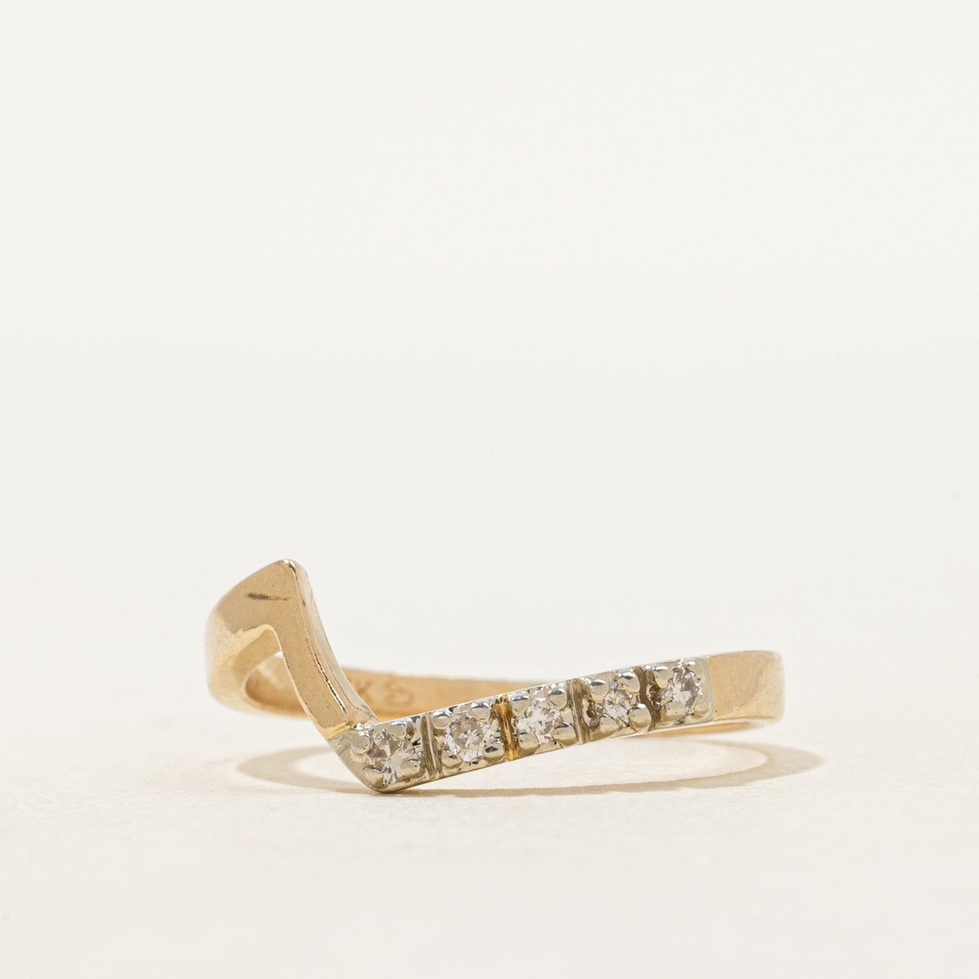 Bague contour à cinq diamants | Taille 7,25