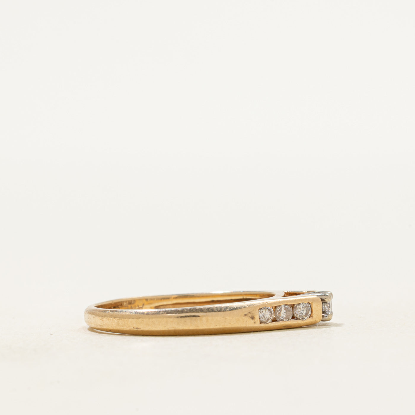 Yellow Gold Diamond Petite Cathedral Ring | SZ 6
