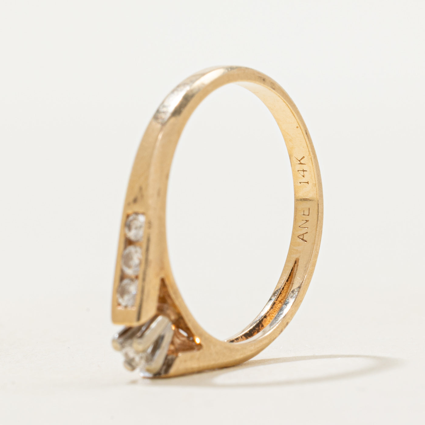 Yellow Gold Diamond Petite Cathedral Ring | SZ 6