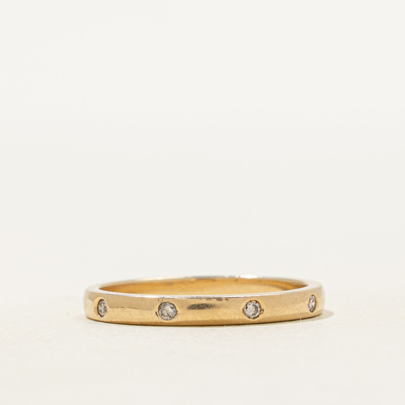 Four Stone Flush Set Diamond Band | 2.38mm | SZ 6.25