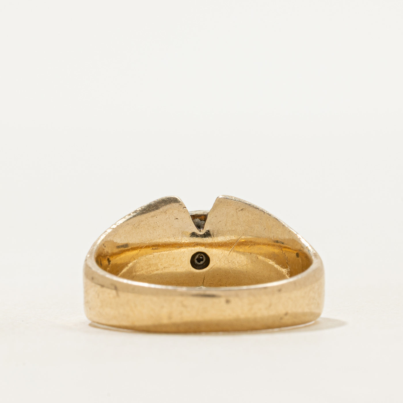 "1963" Two Tone Gold Diamond Cross Ring | SZ 6.75