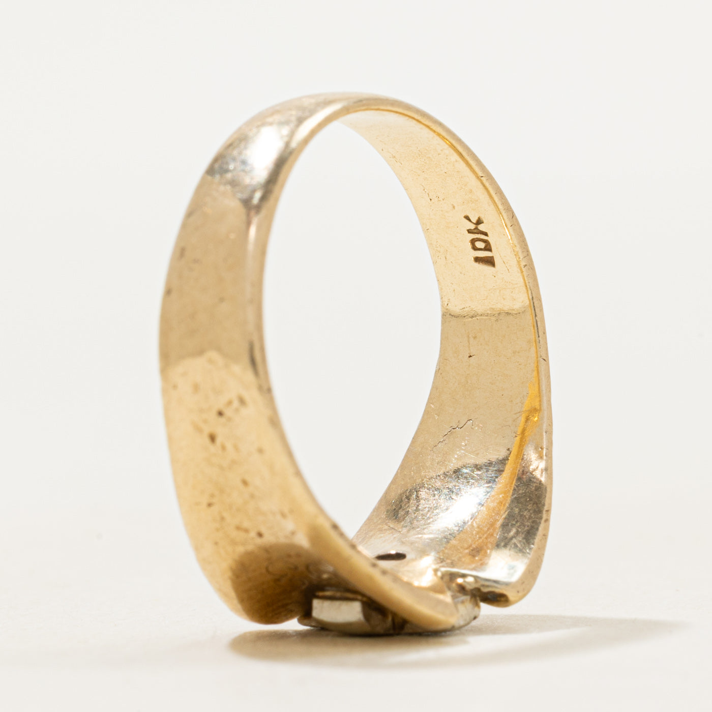 "1963" Two Tone Gold Diamond Cross Ring | SZ 6.75