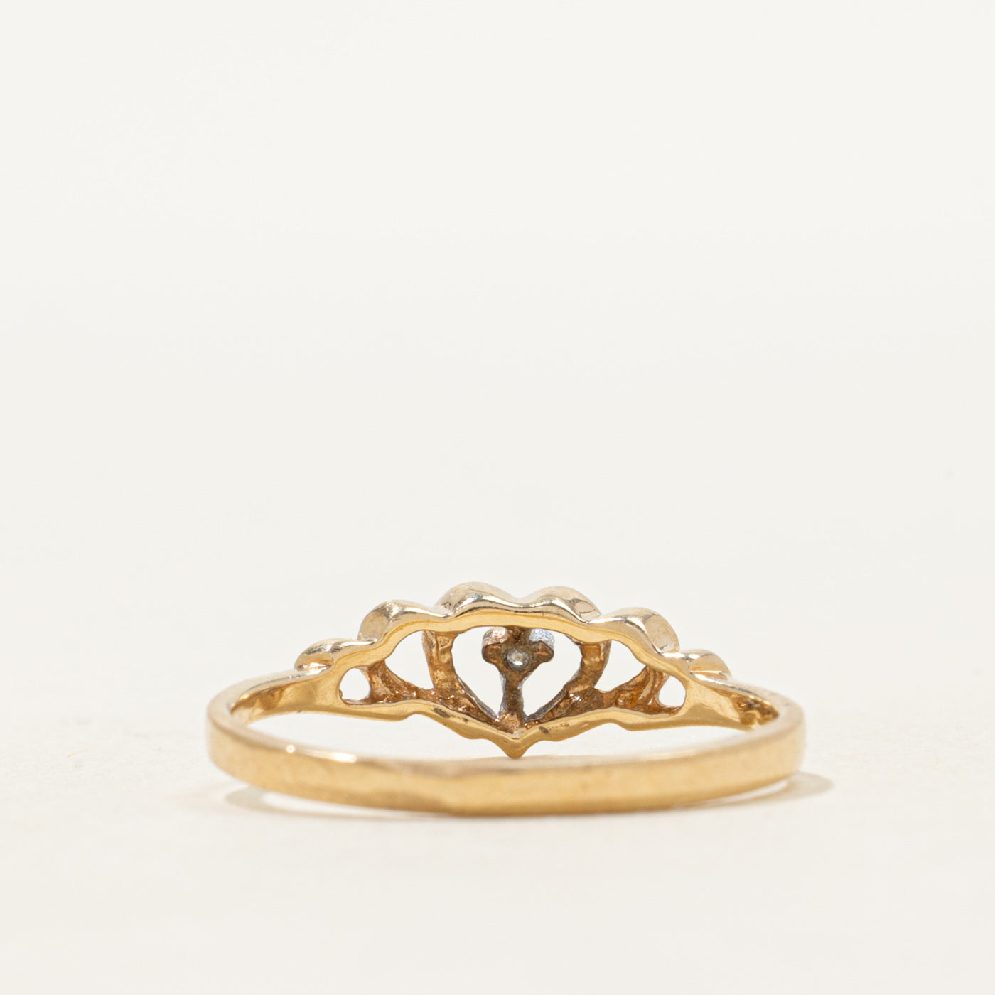 Diamond Heart Openwork Ring | SZ 6