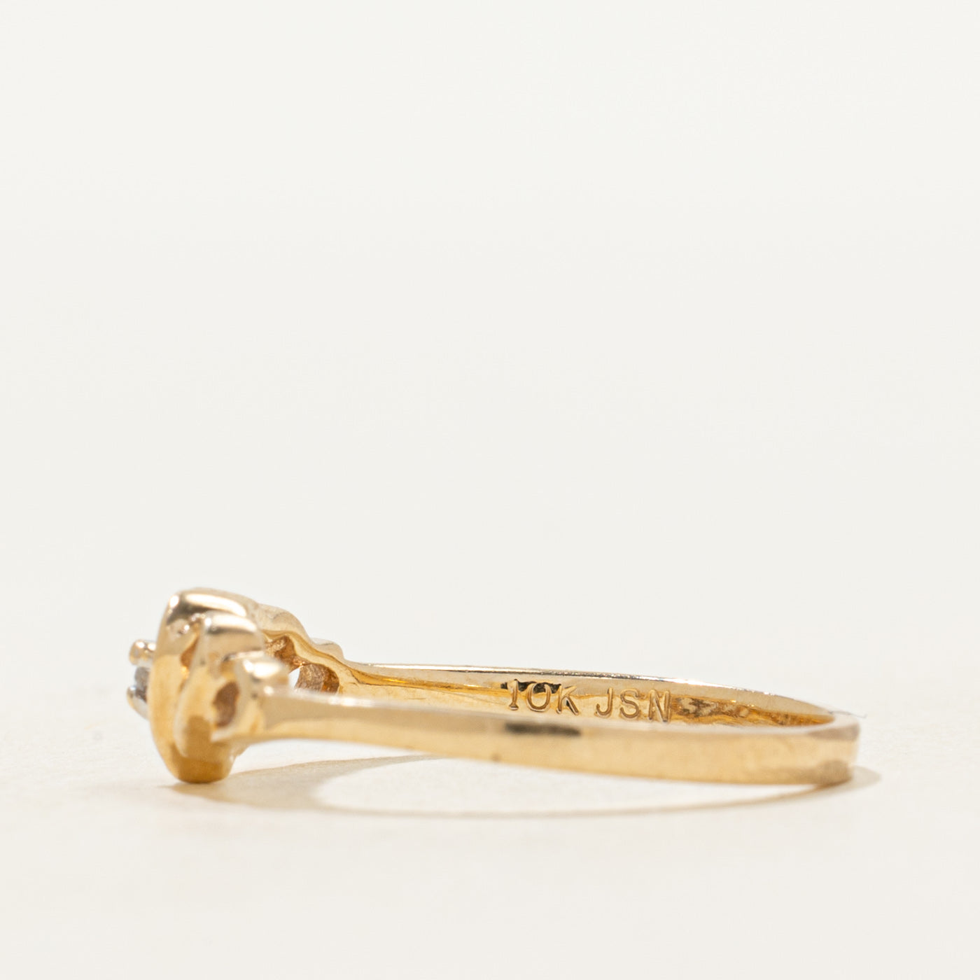 Diamond Heart Openwork Ring | SZ 6