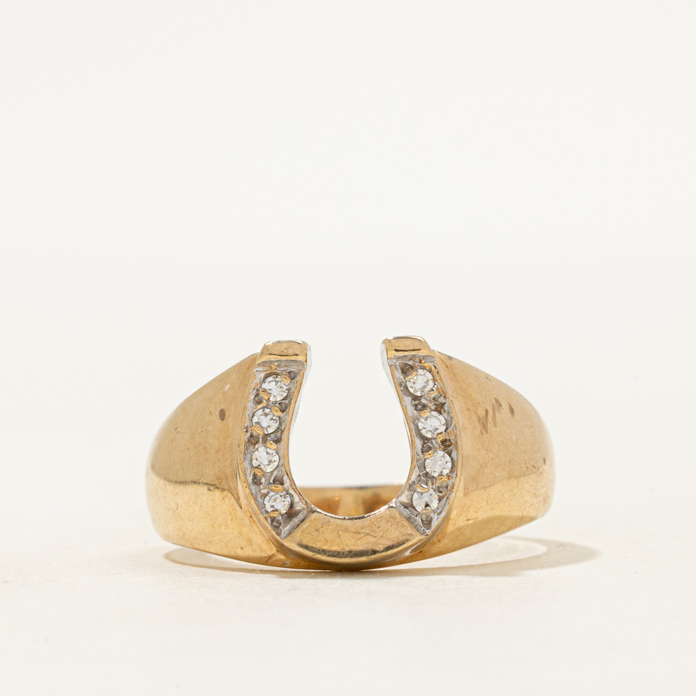Diamond Horseshoe Ring | SZ 9.25
