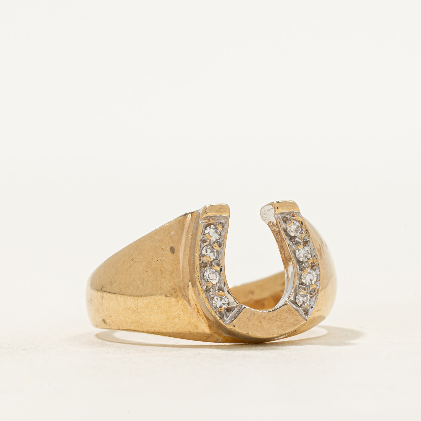 Diamond Horseshoe Ring | SZ 9.25