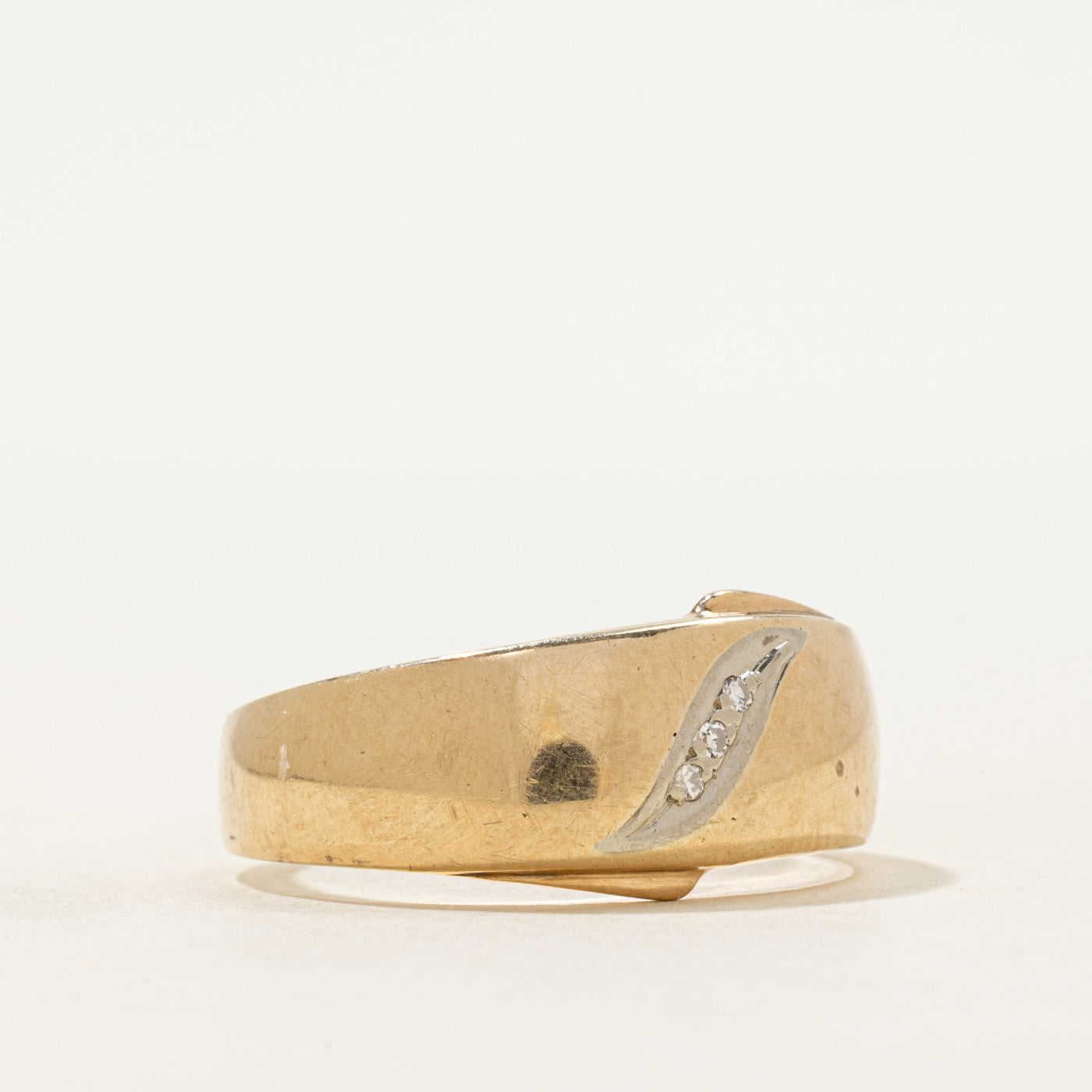 Three Stone Diagonal Diamond Band | SZ 13.25