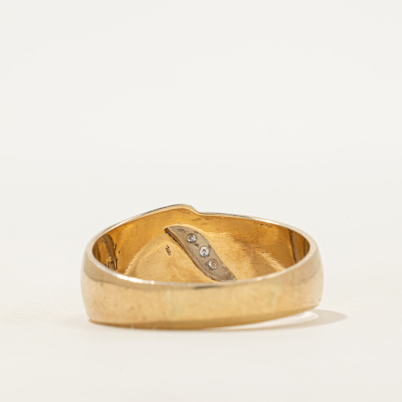 Three Stone Diagonal Diamond Band | SZ 13.25