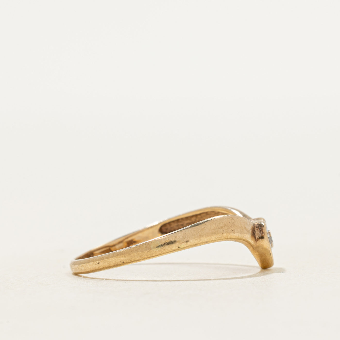Diamond Heart Chevron Ring | SZ 5.75