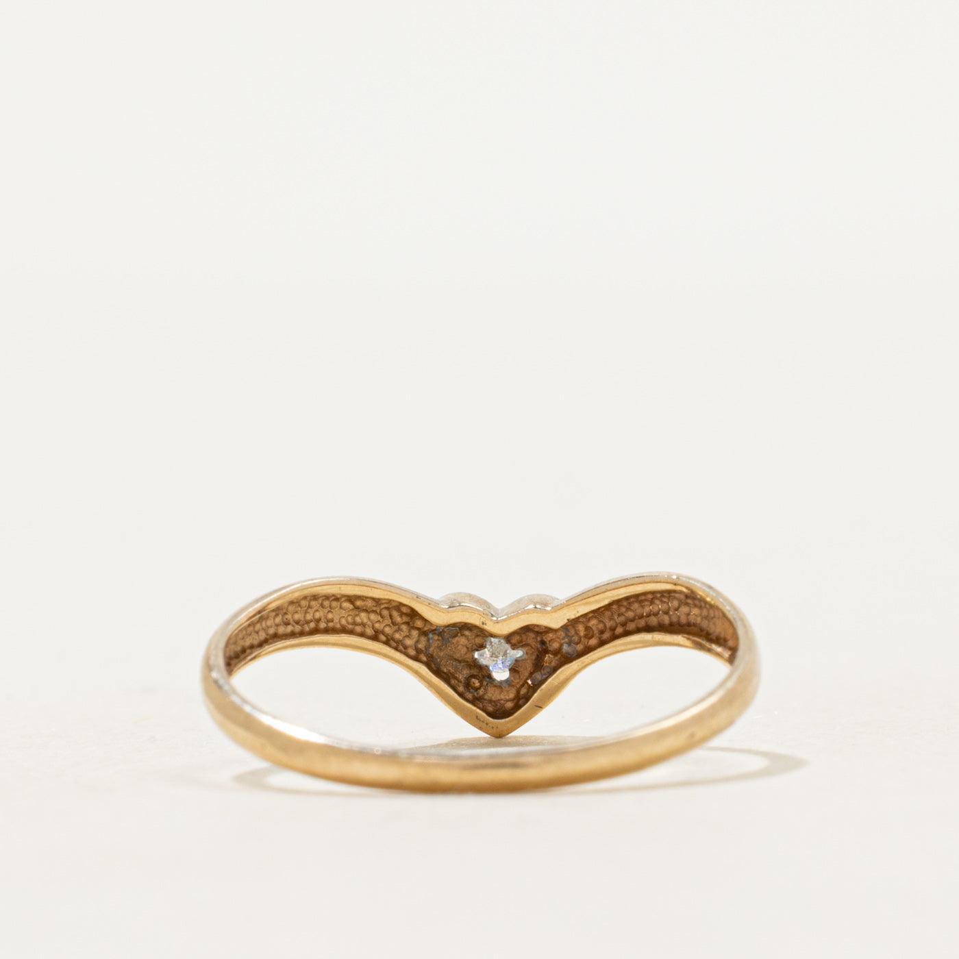 Diamond Heart Chevron Ring | SZ 5.75