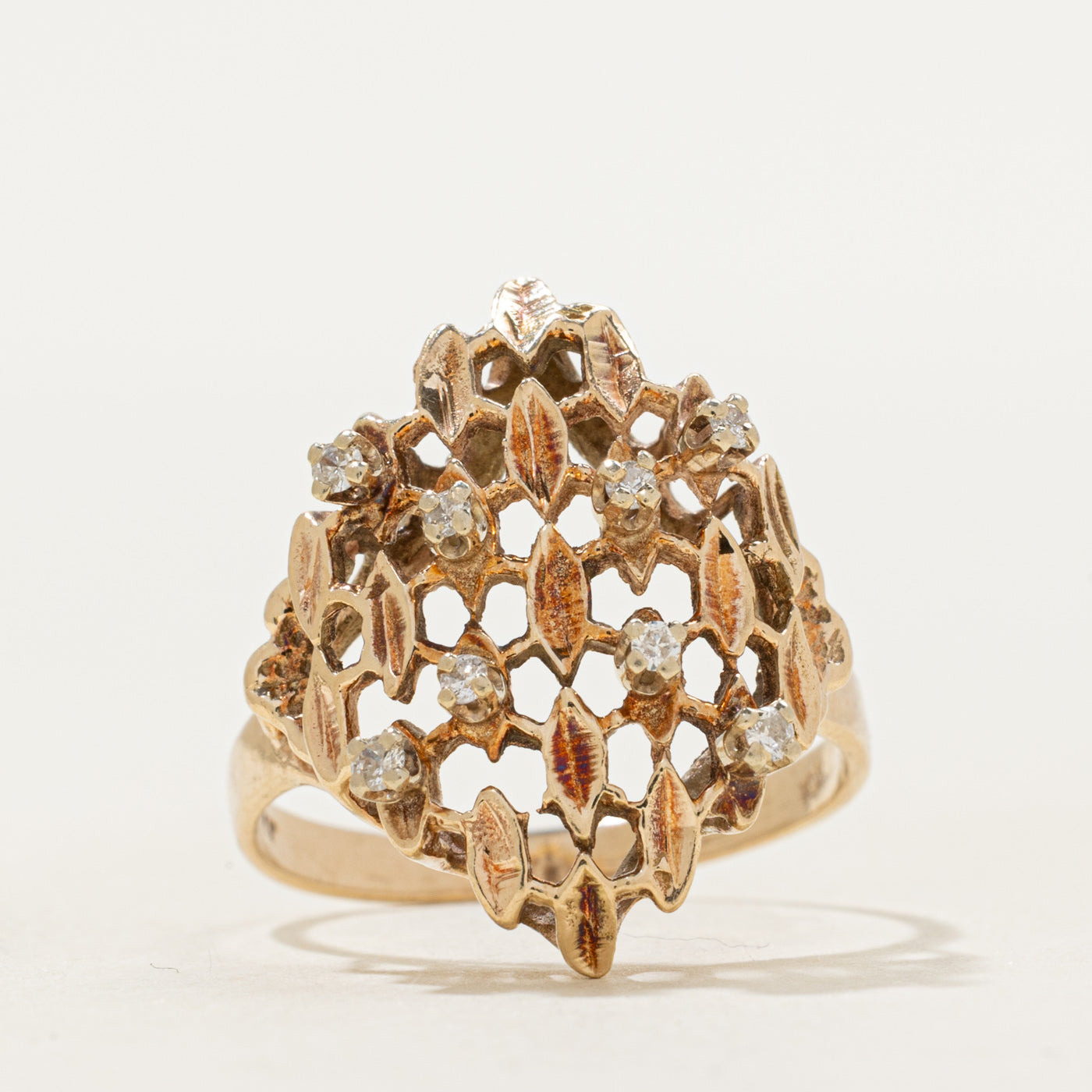 Diamond Honeycomb Openwork Ring | SZ 6.75
