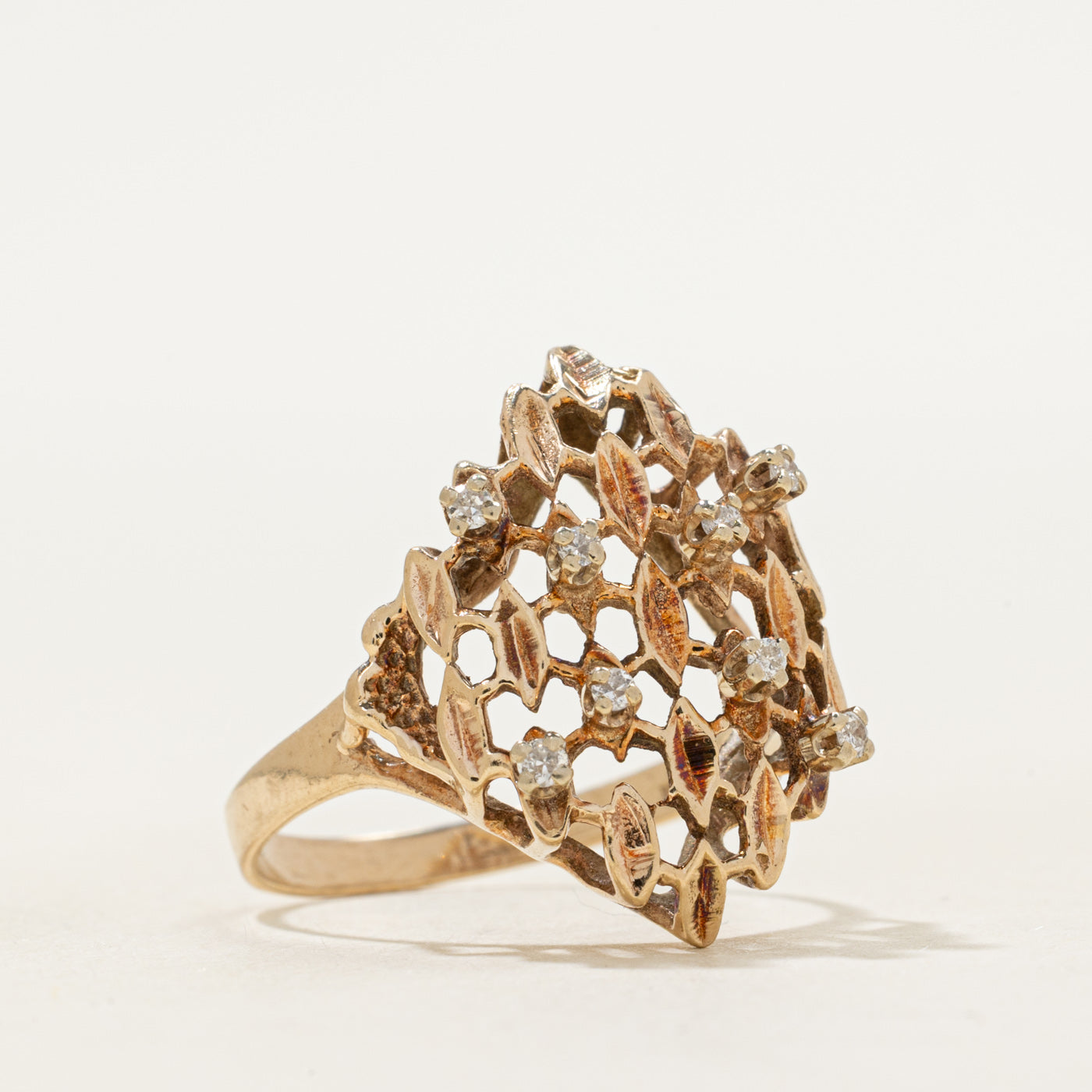 Diamond Honeycomb Openwork Ring | SZ 6.75